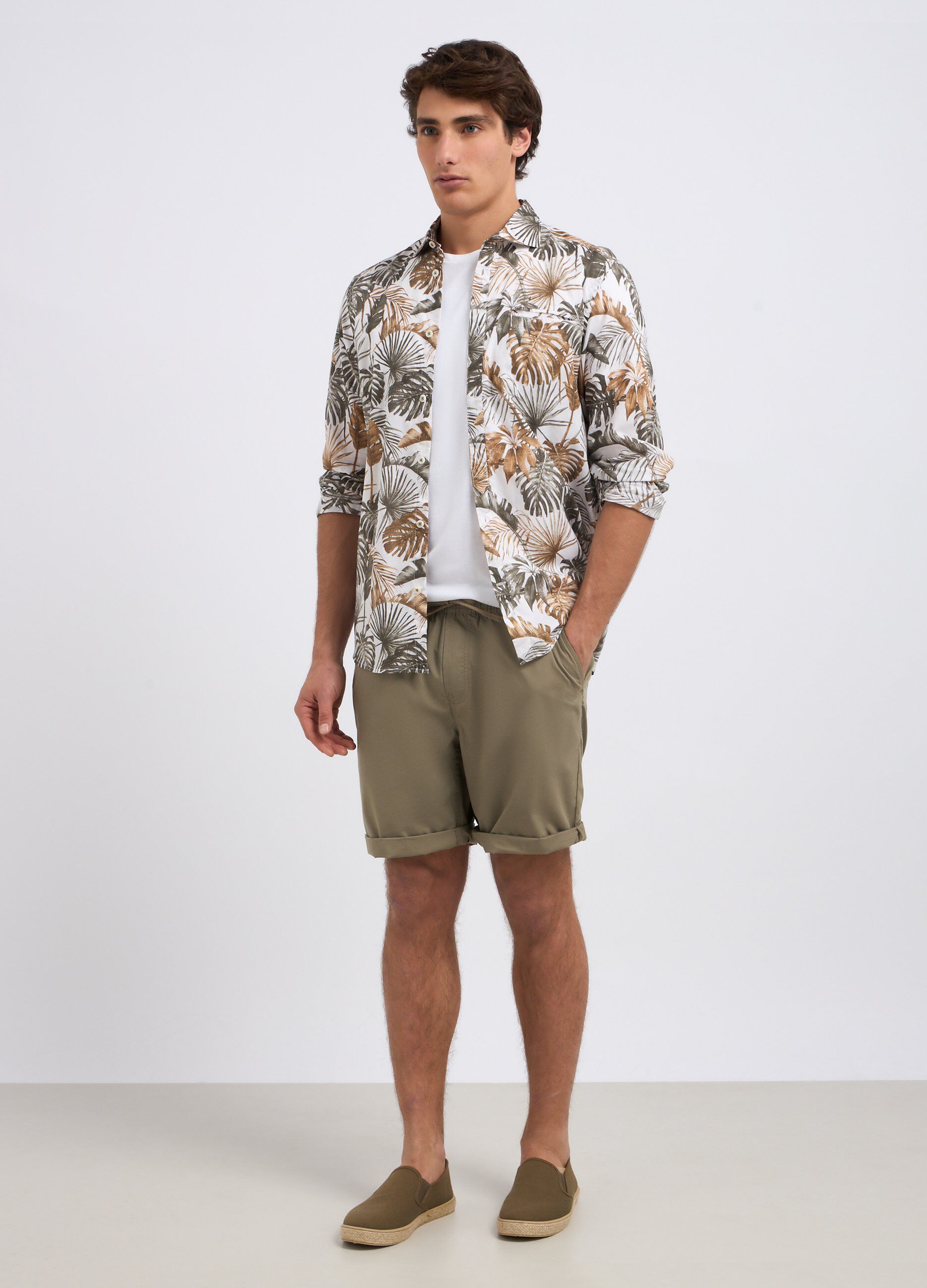 Bermuda in misto cotone uomo_0