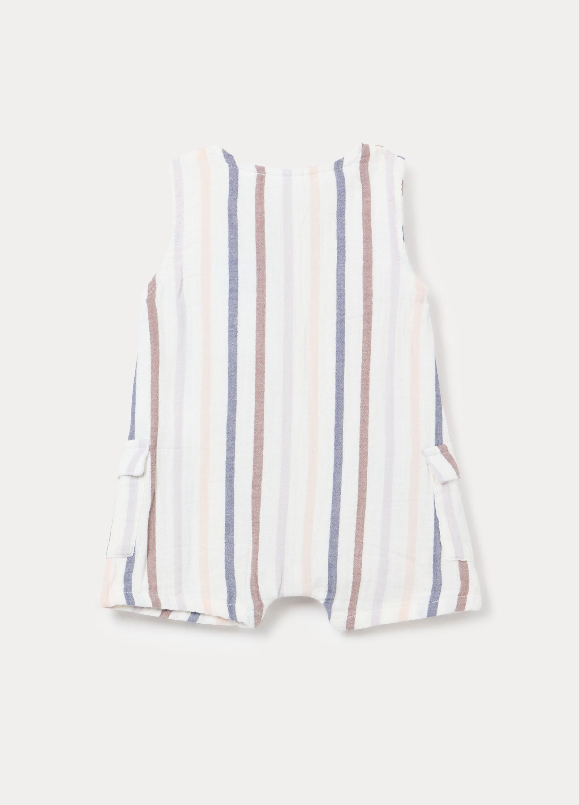 Salopette straight fit in puro cotone neonato_2