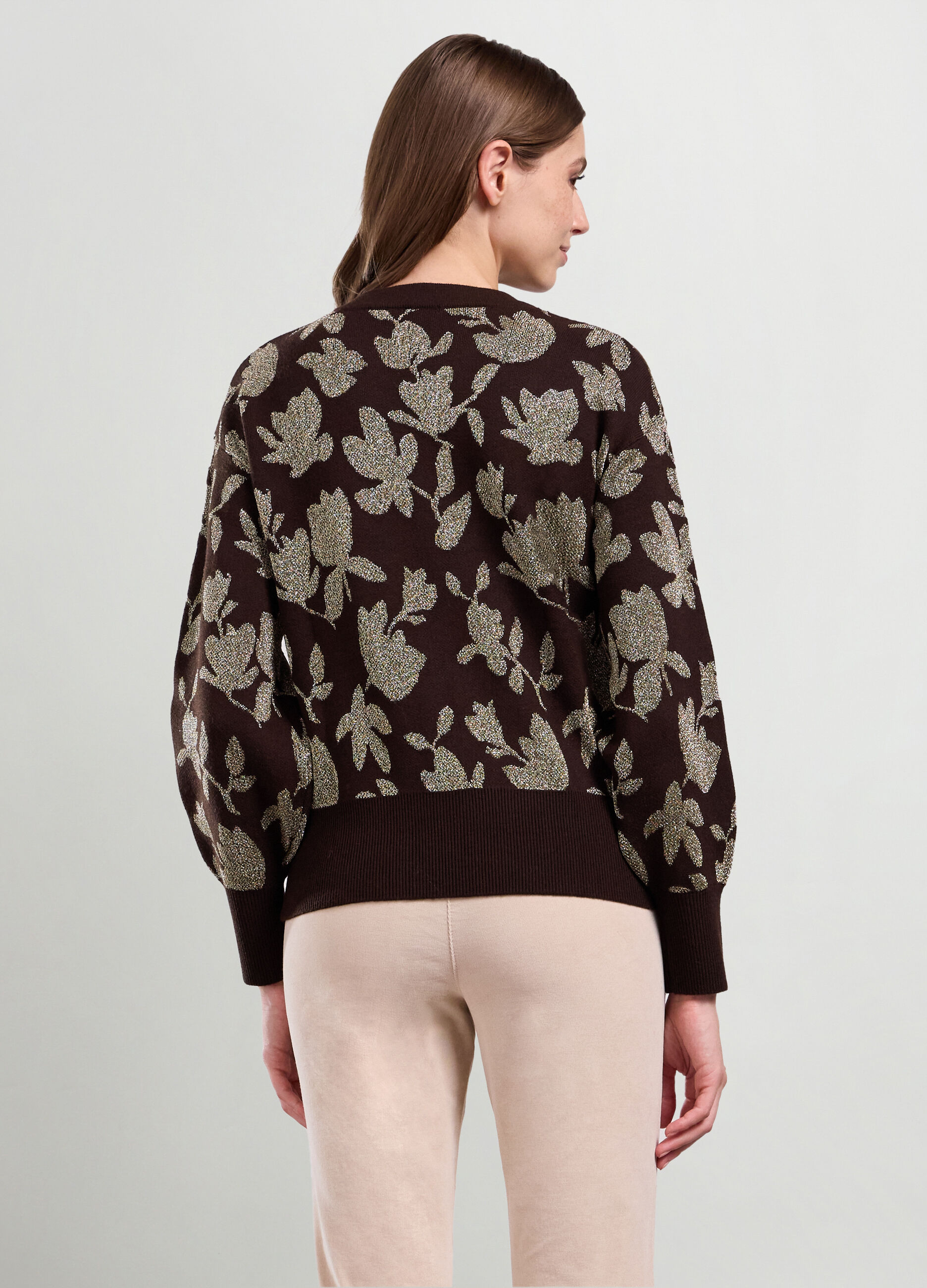 Tricot misto viscosa e lurex donna_1