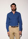 Camicia regular fit in misto cotone con micromotivo uomo_0