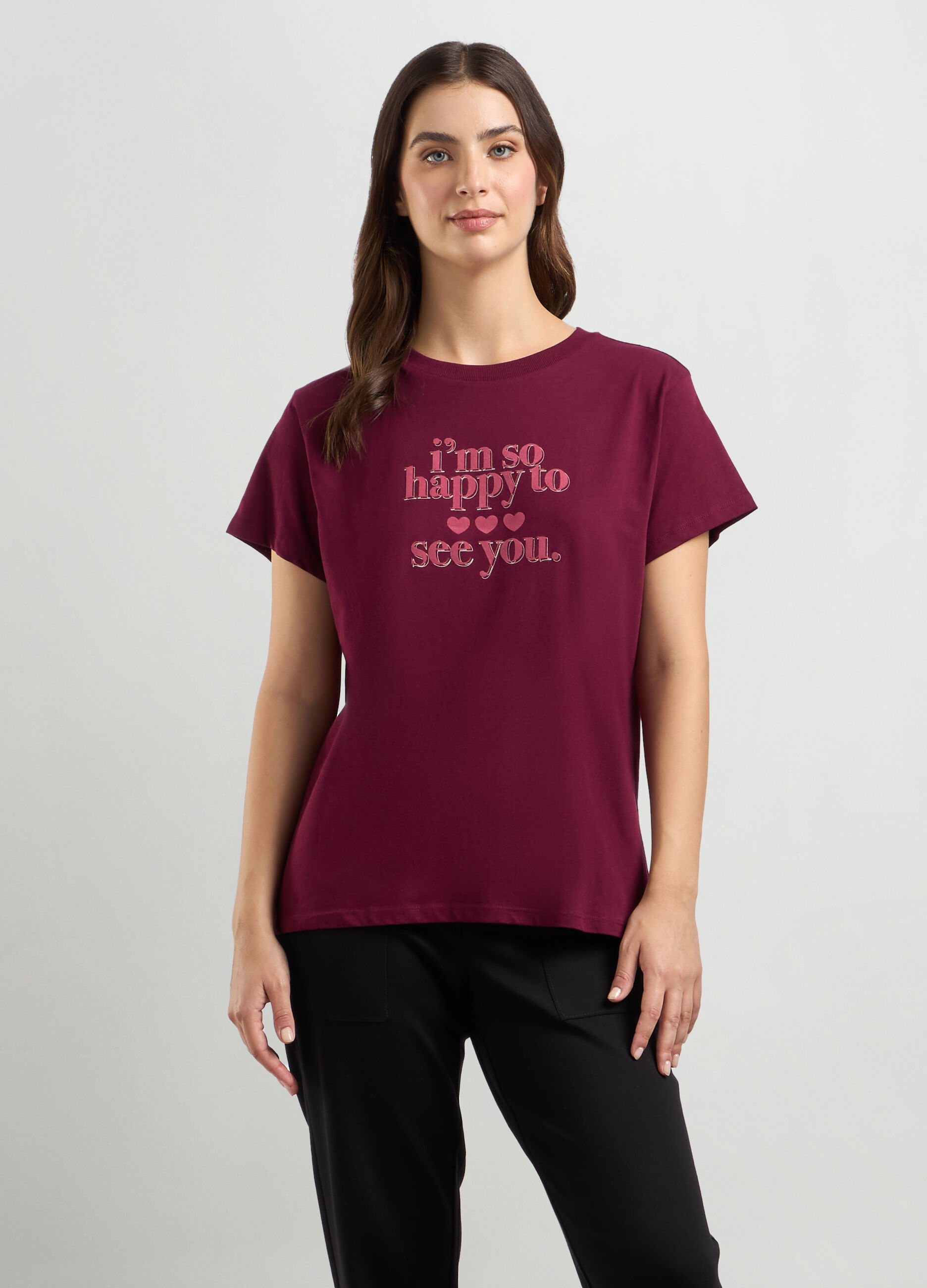 T-shirt in puro cotone donna_0