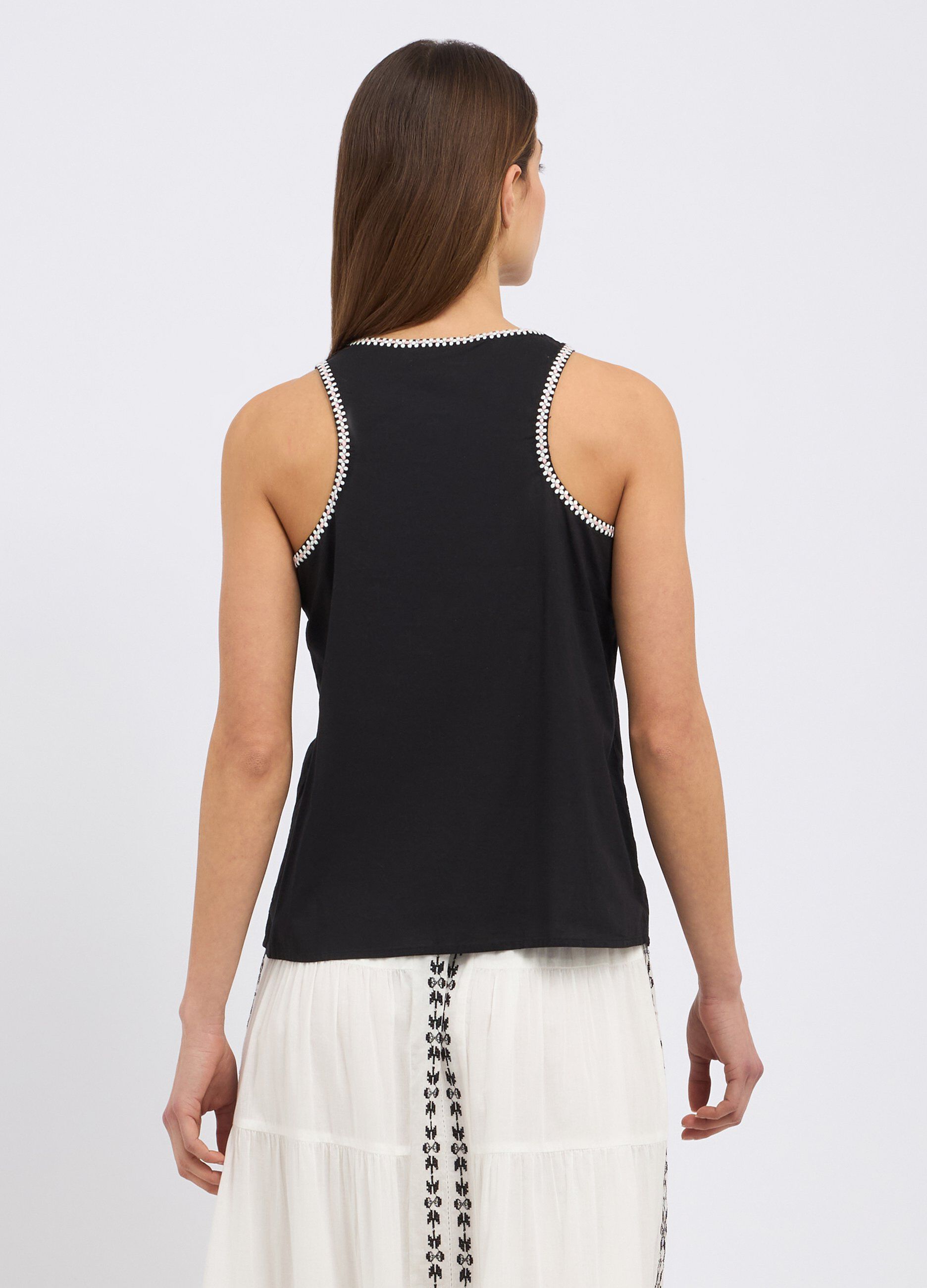 Blusa in puro cotone con ricami donna_1