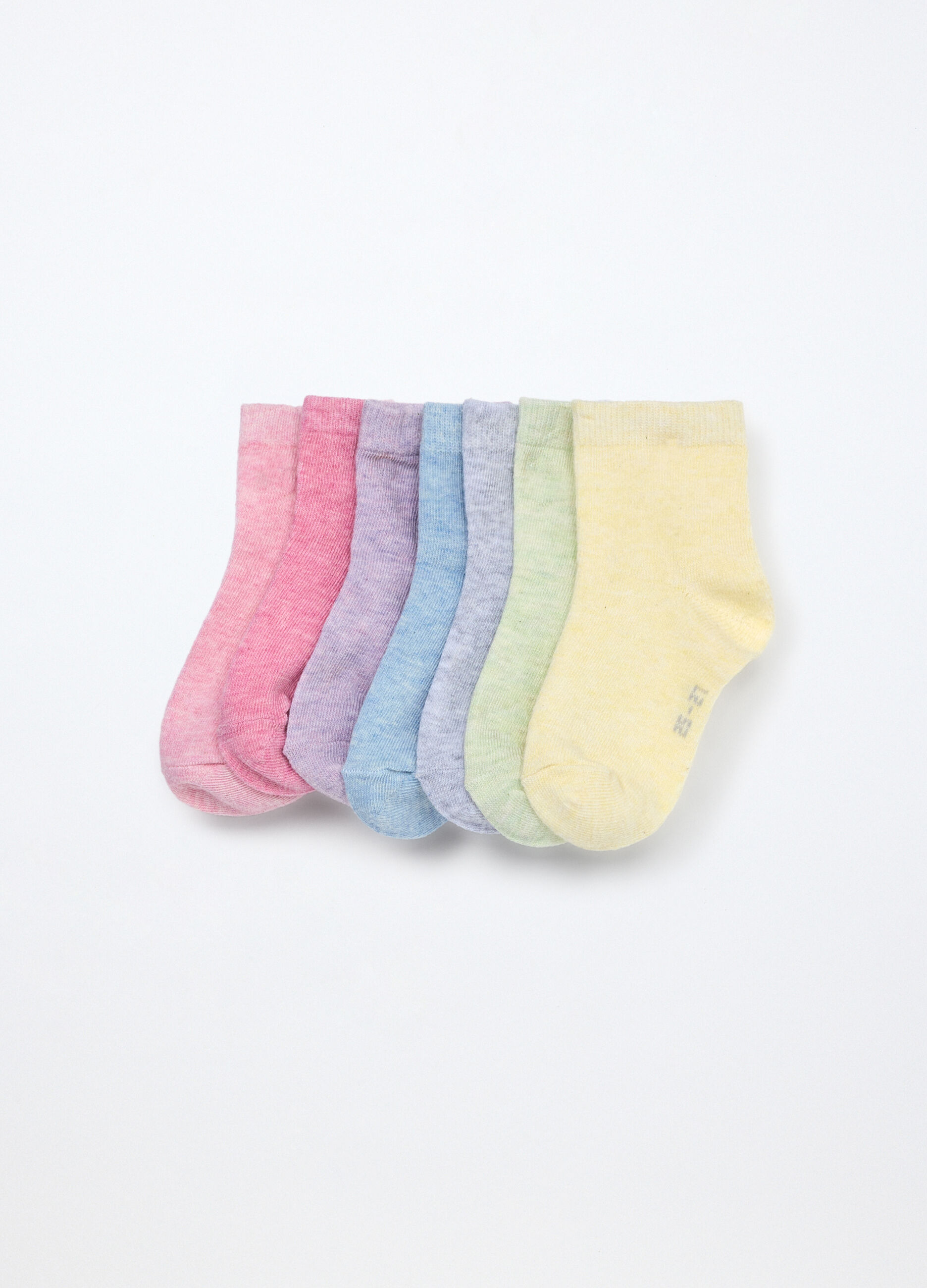 Pack 7 calze corte misto cotone bambina_0