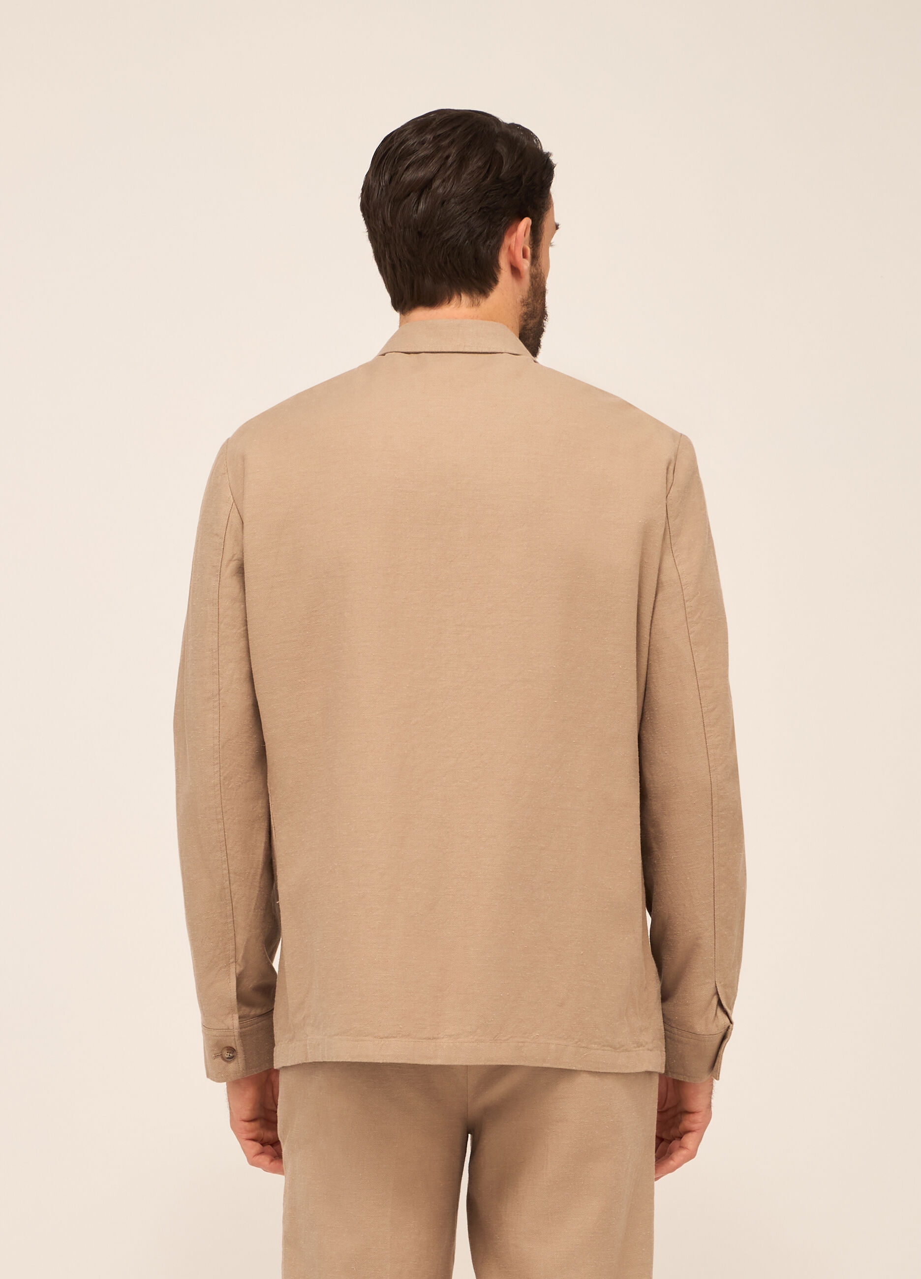 Chore jacket in misto cotone e lino uomo_1