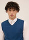 Gilet collo a V in maglia rasata uomo_2