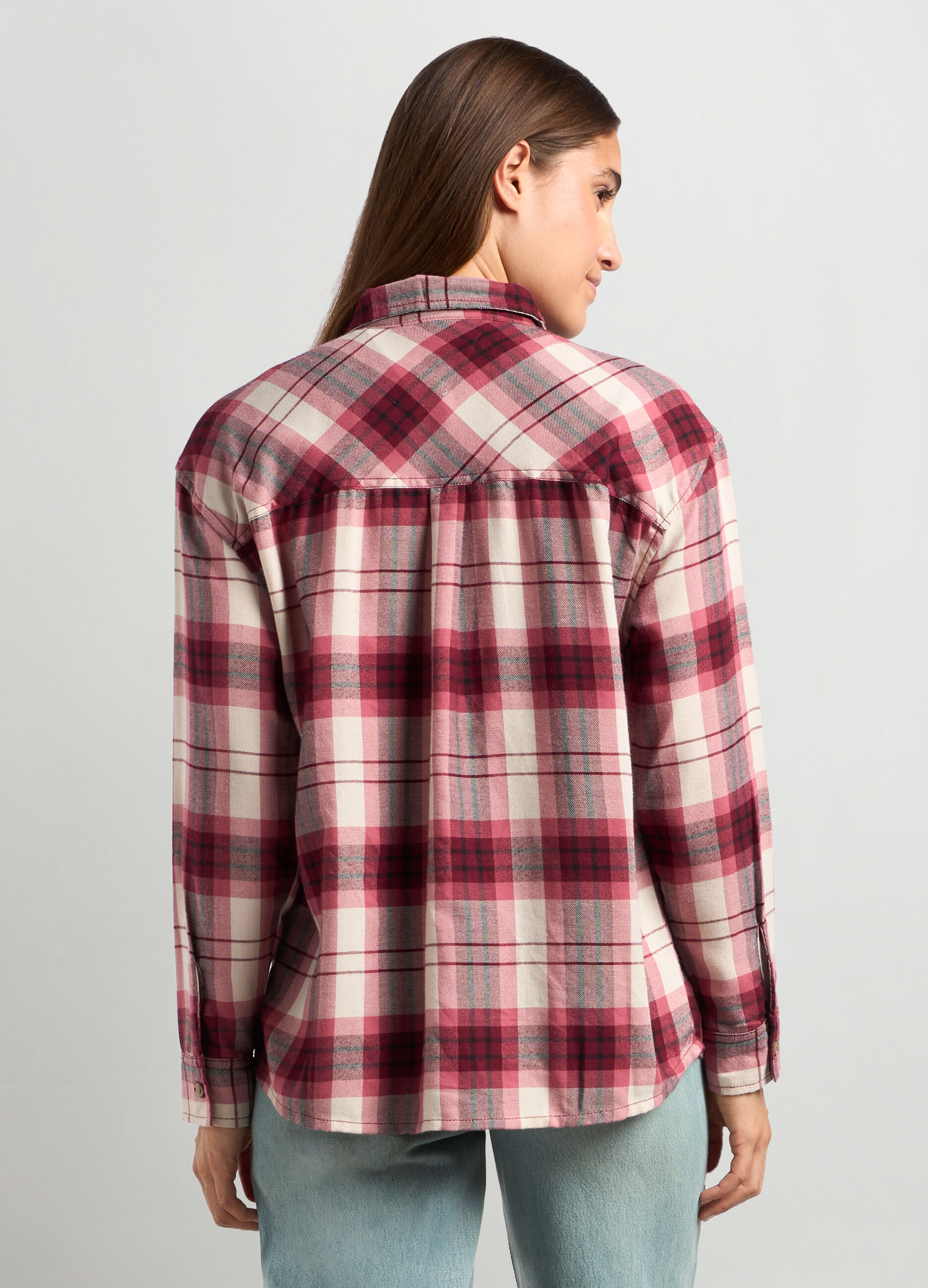 Camicia in flanella a quadri donna_1