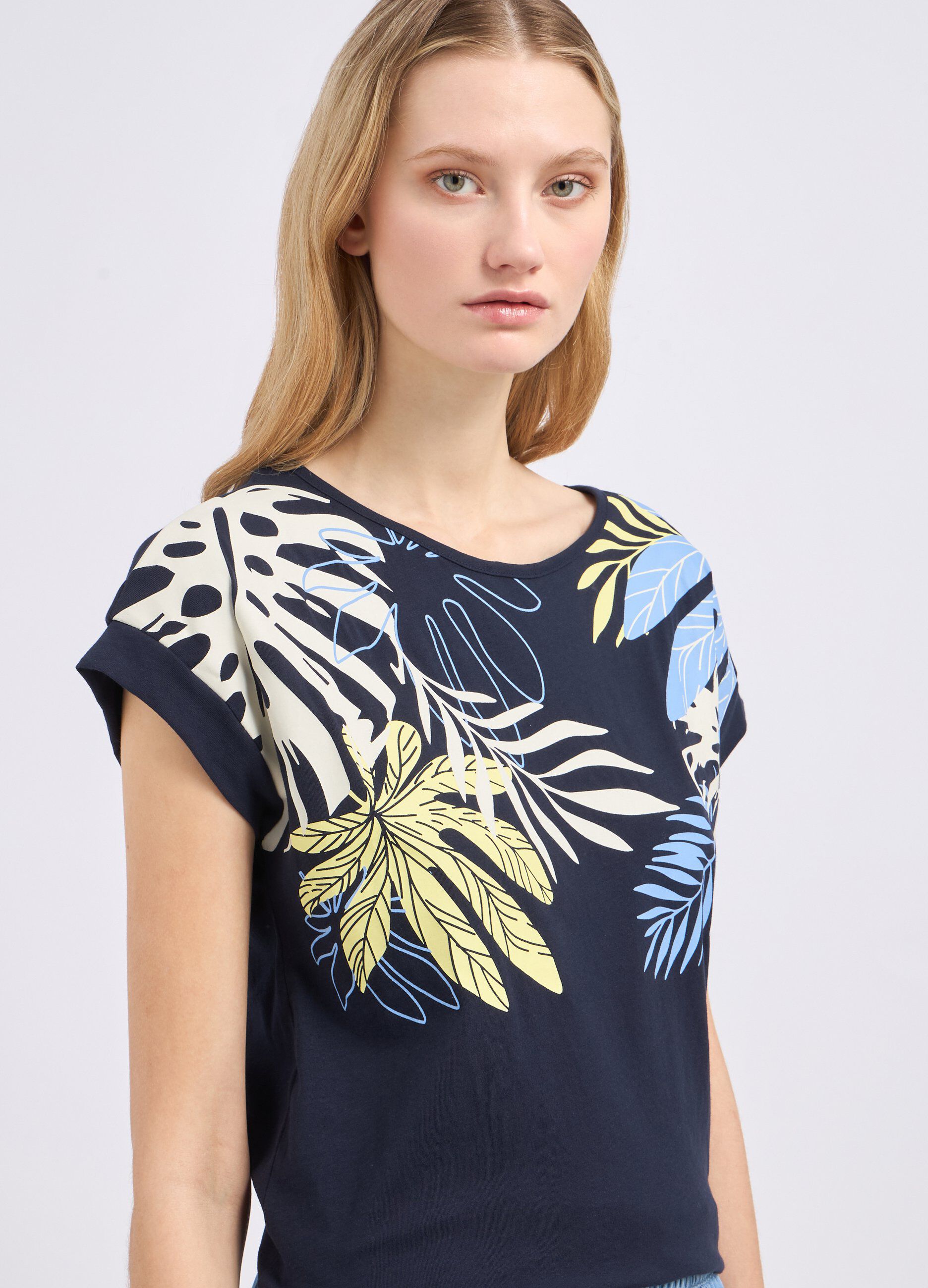 T-shirt in puro cotone con stampa donna_2