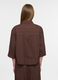 Camicia con fit over con collo classico in misto lino donna_1