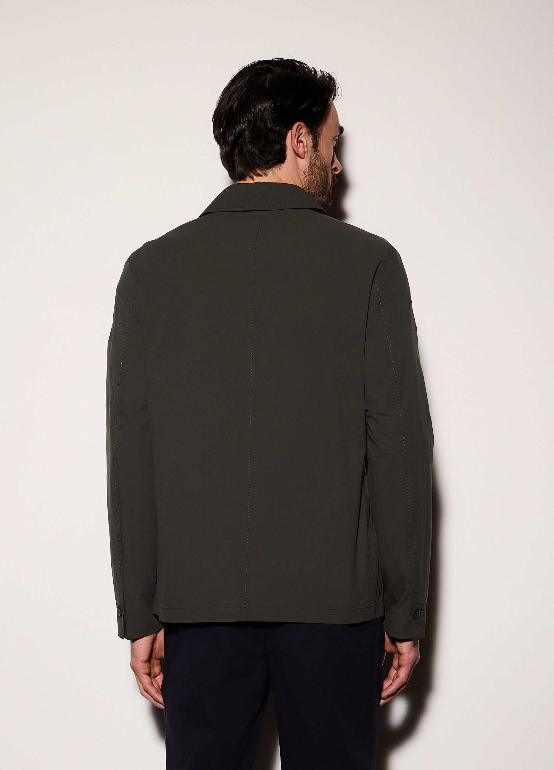 Giacca a camicia in tessuto tecnico uomo_1