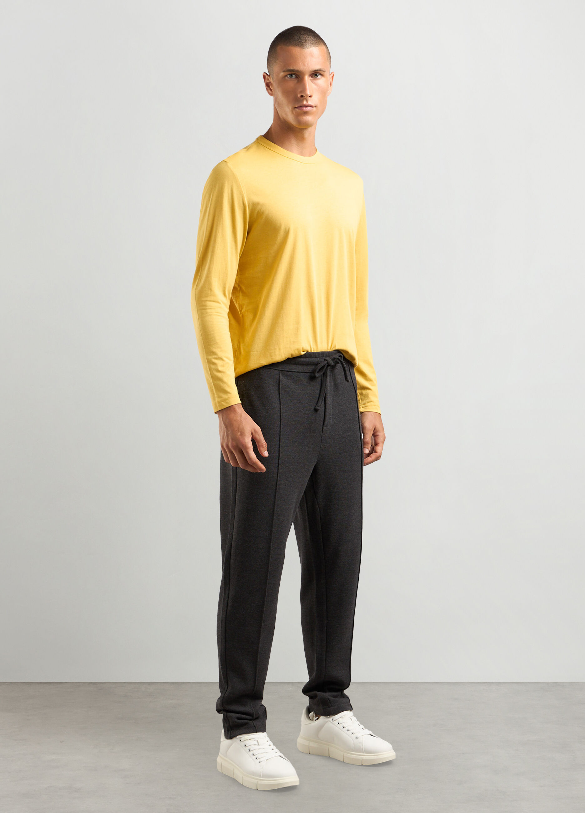 Joggers in interlock misto cotone uomo_0