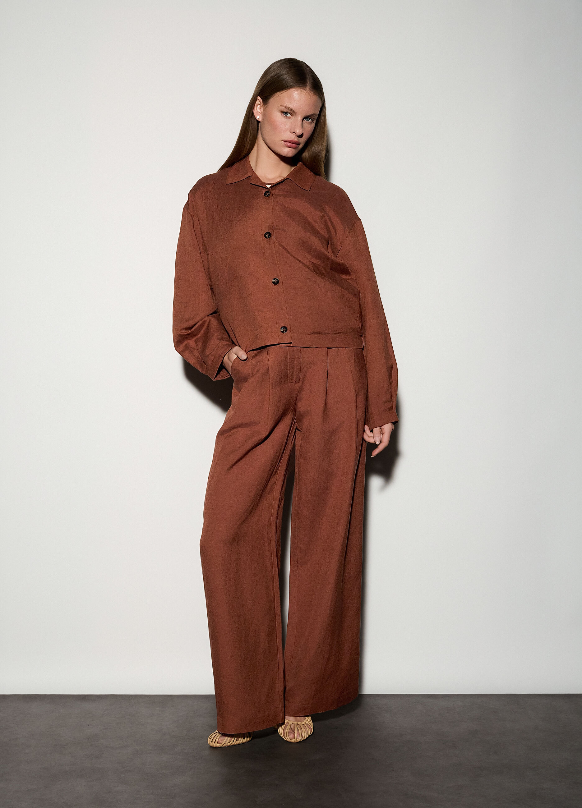 Giacca misto lino donna_0