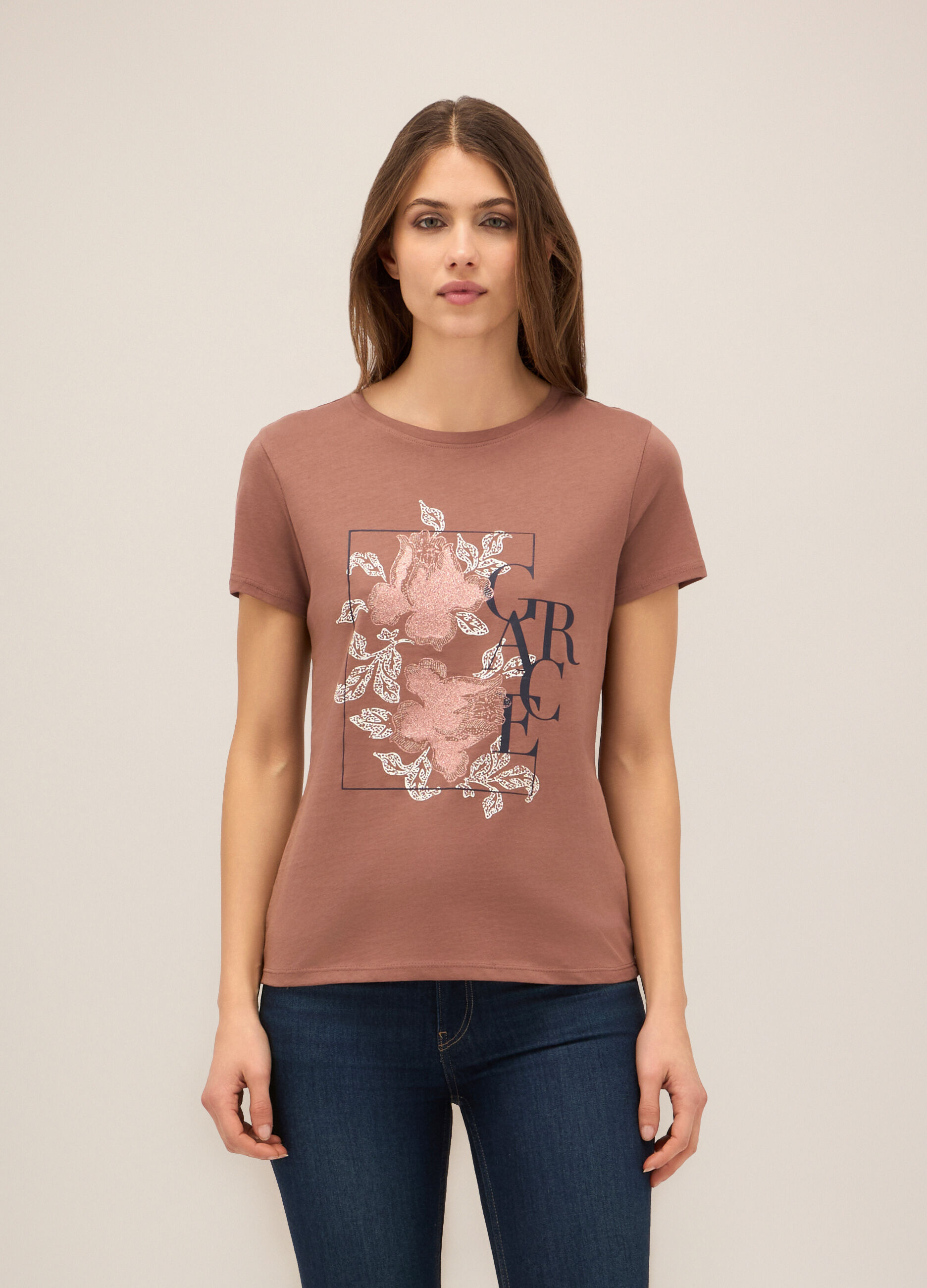 T-shirt in puro cotone donna_0