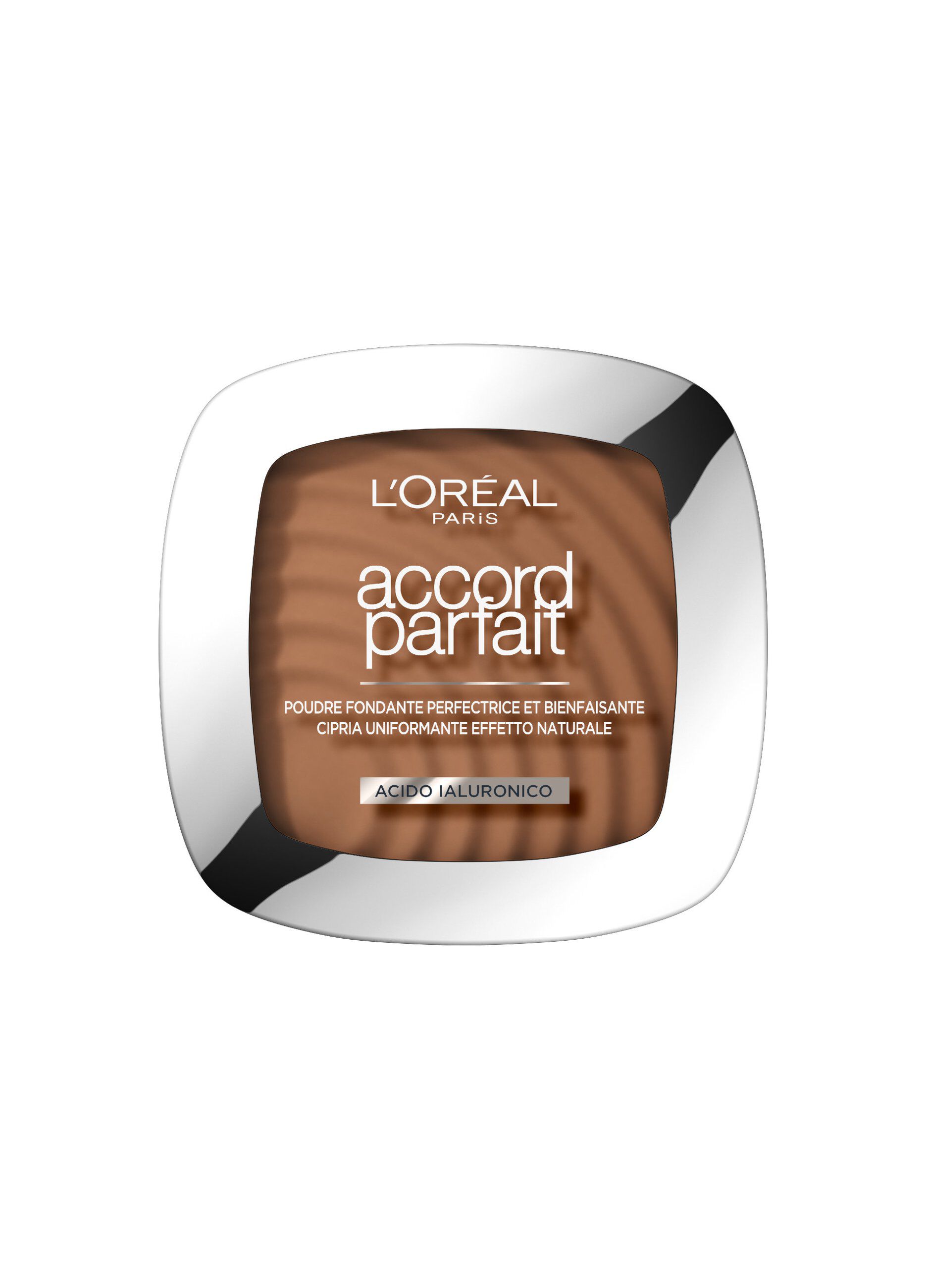 L'Oréal Paris Cipria in Polvere Uniformante Fissante Accord Parfait, Finish Matte e Risultato Naturale, 8.5D Toffee.