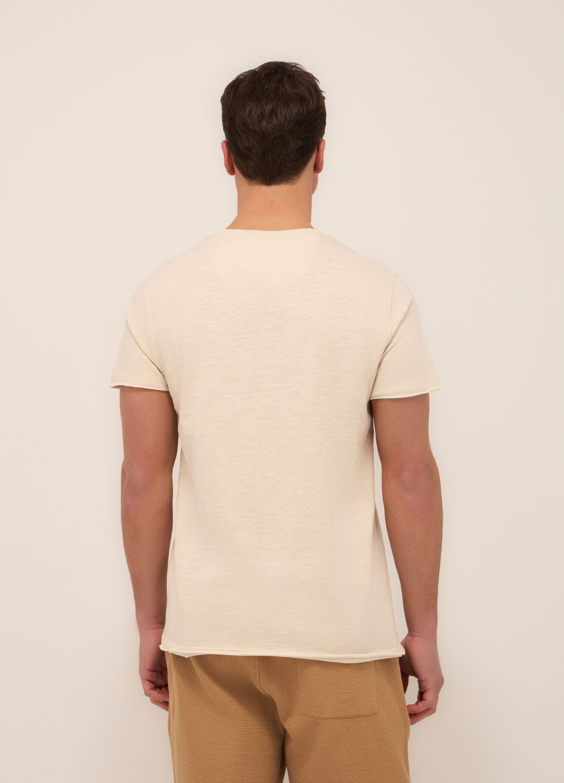 T-shirt in jersey di cotone mélange uomo_1