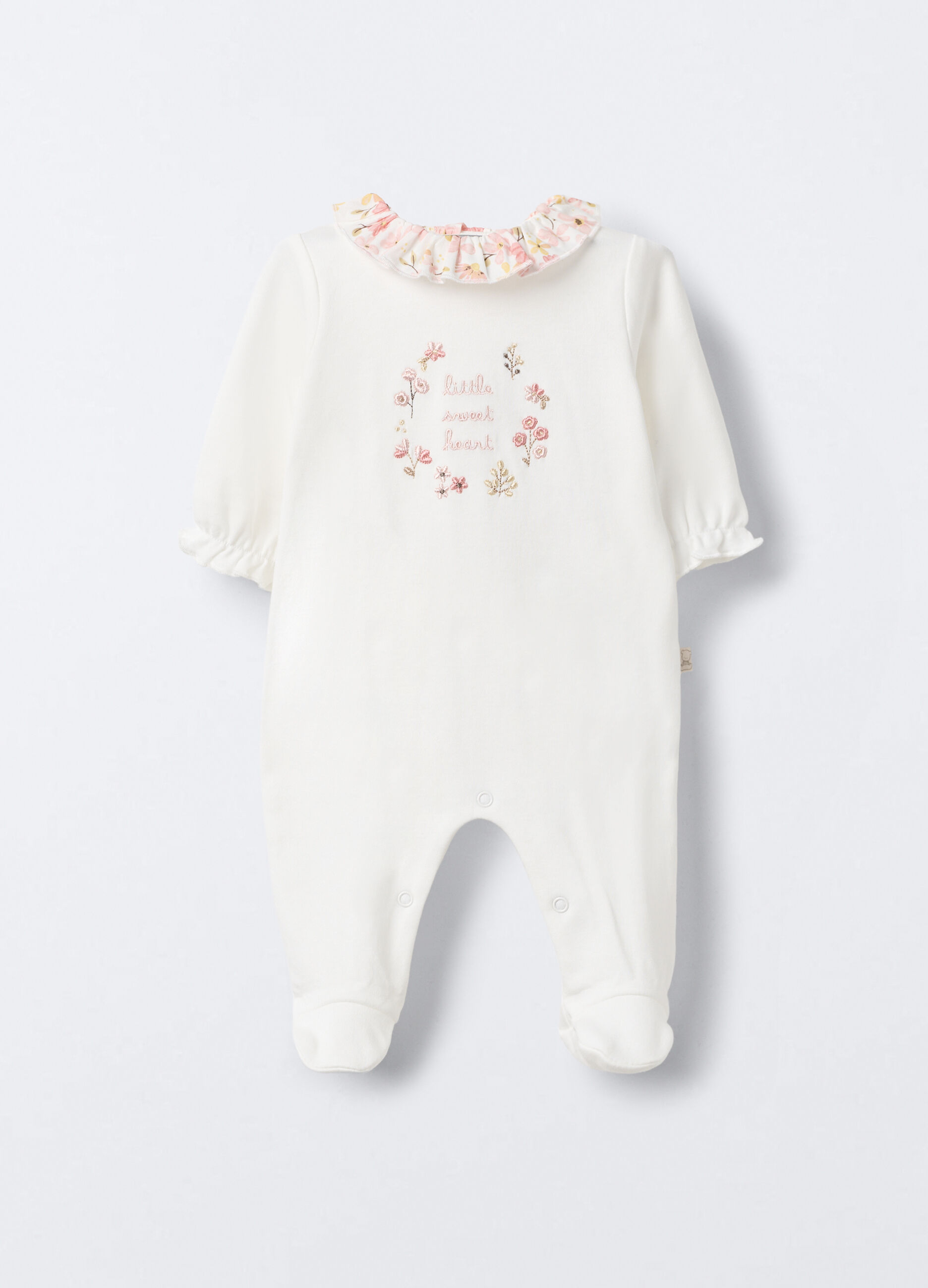 Tutina in interlock di puro cotone neonata_0