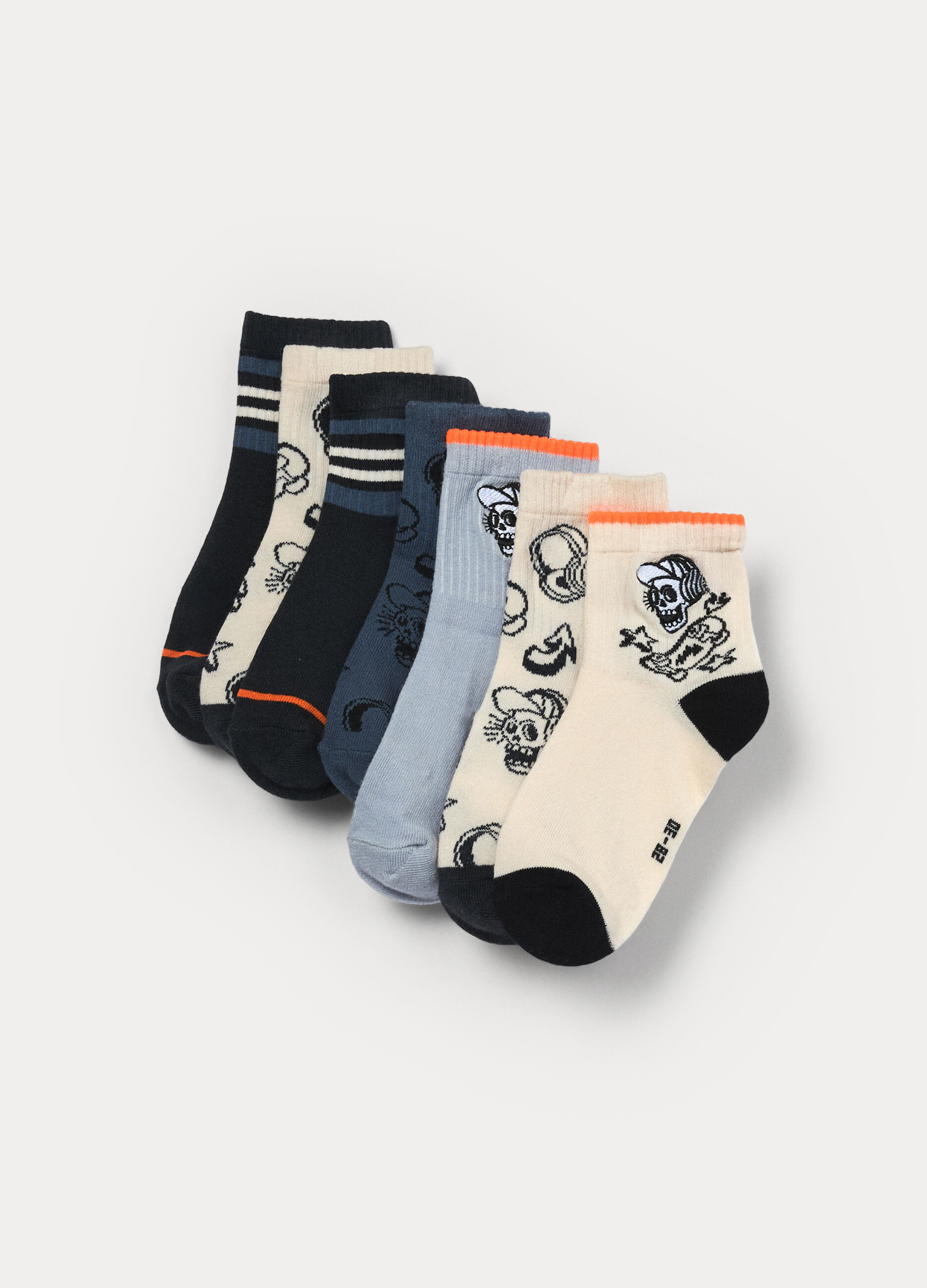 Pack 7 calze corte misto cotone _0