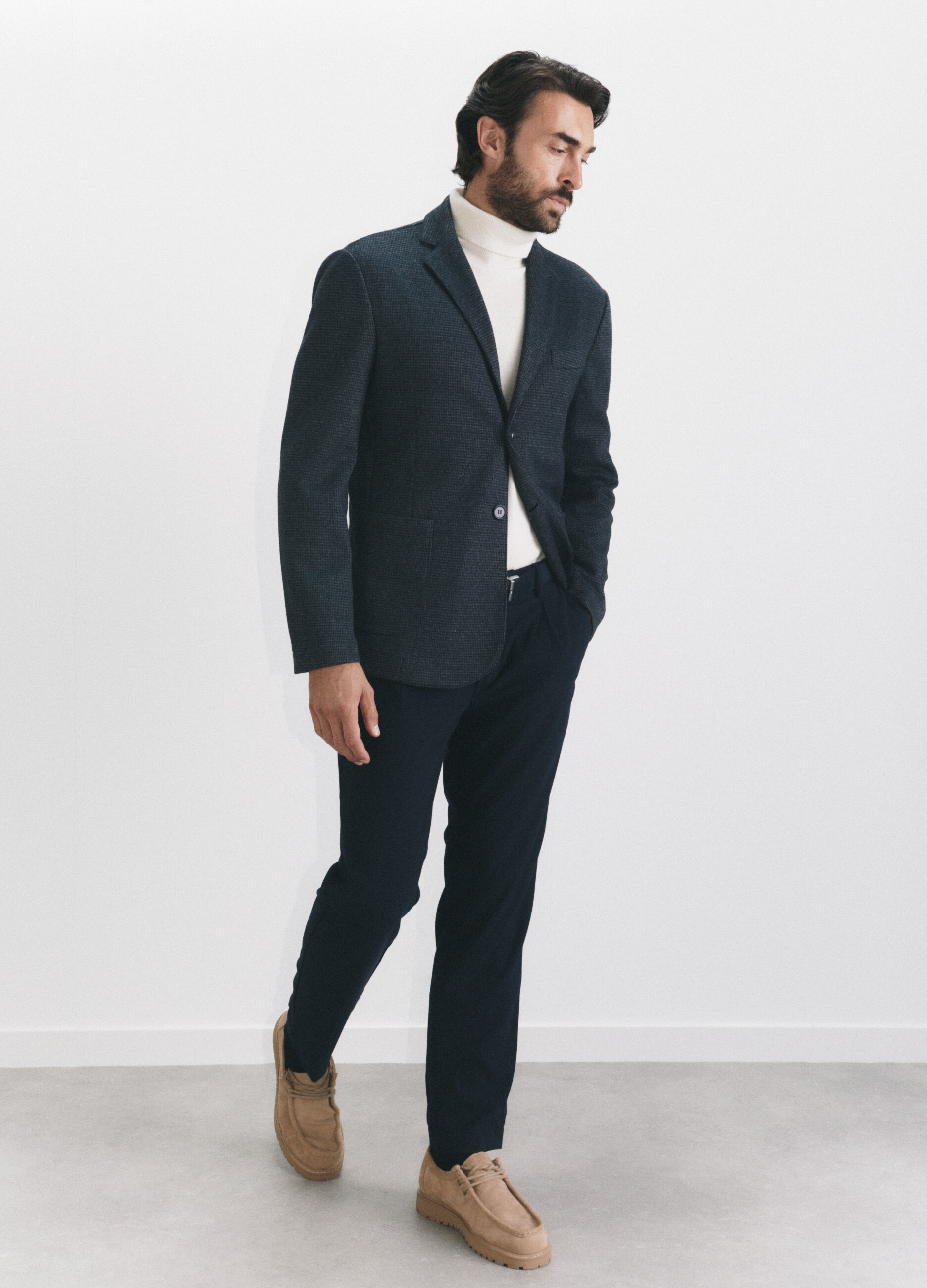 Blazer regular fit in viscosa stretch uomo_0