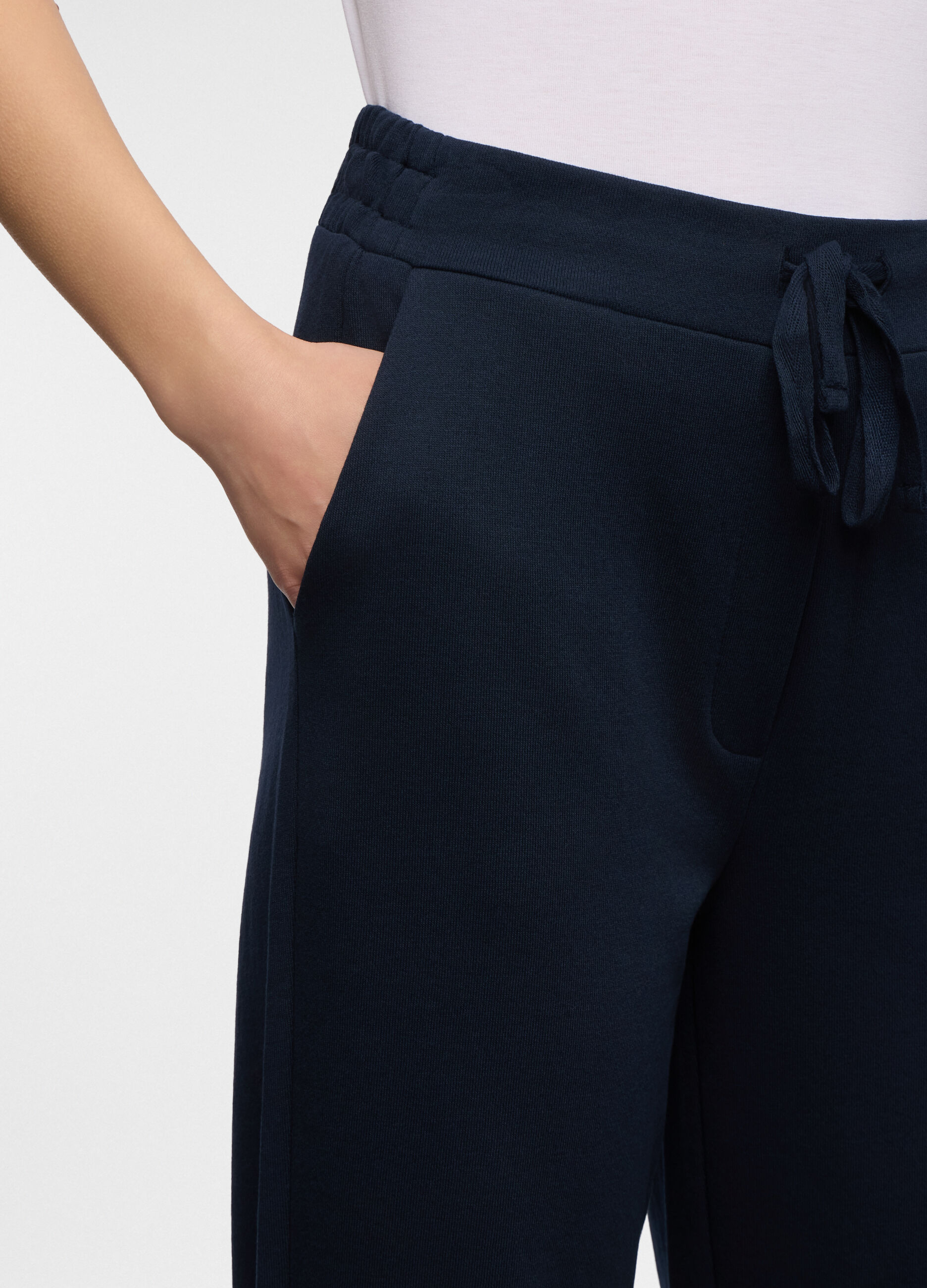 Jogger regular fit in french terry misto cotone donna_2