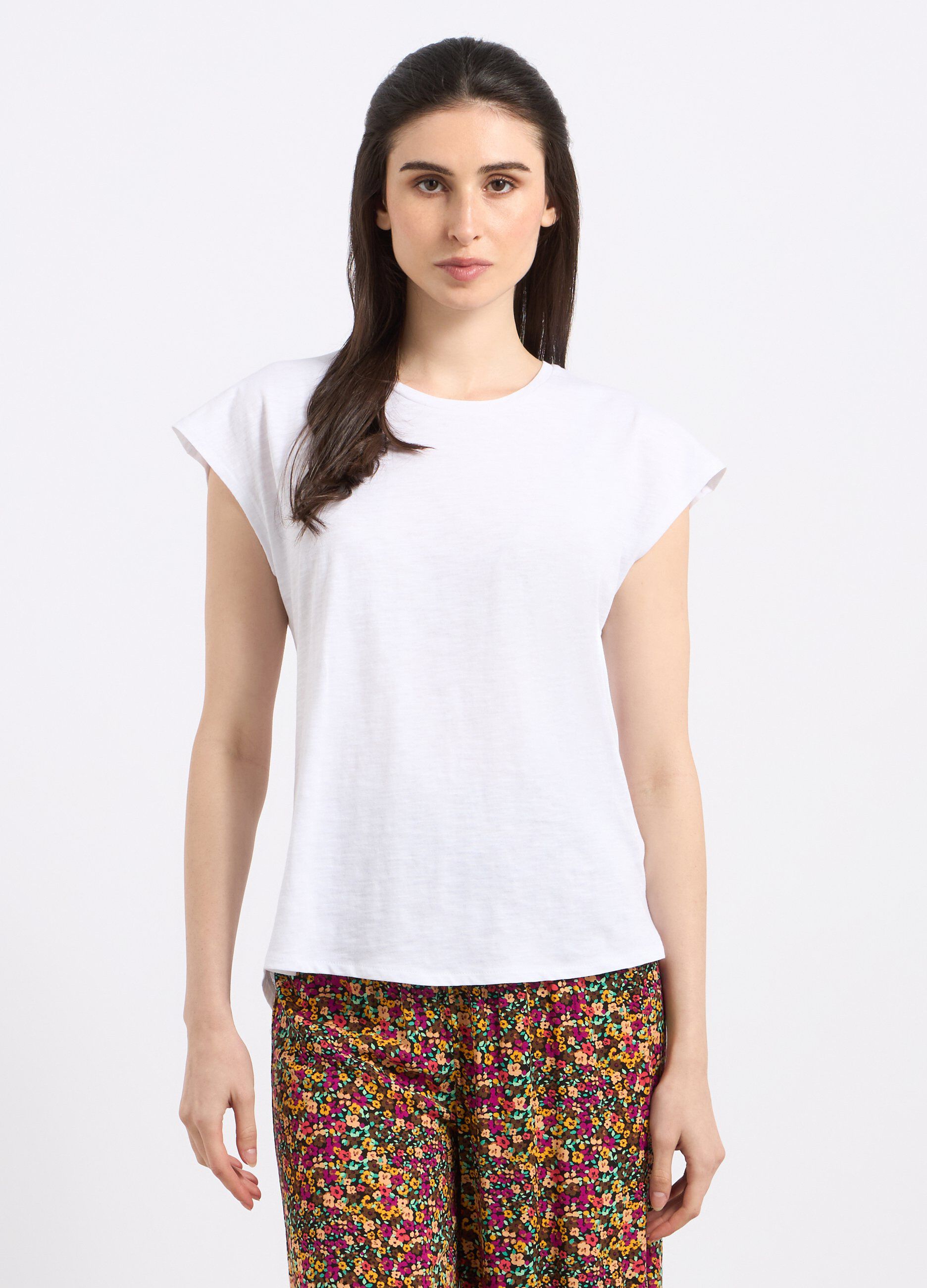 T-shirt in puro cotone donna_0