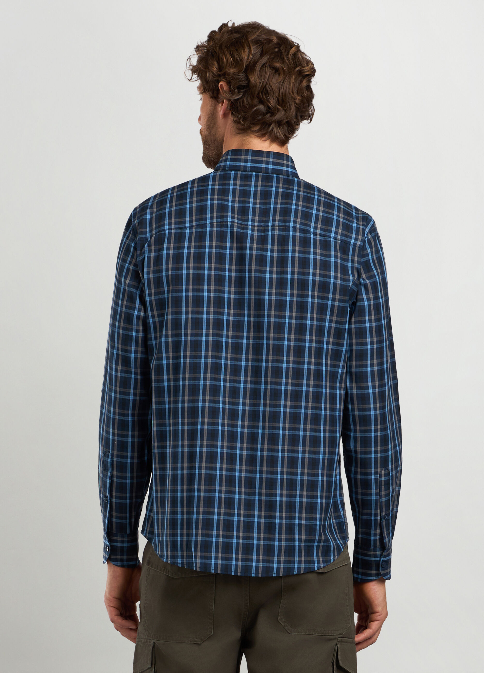 Camicia regular fit colletto button down in misto cotone_1