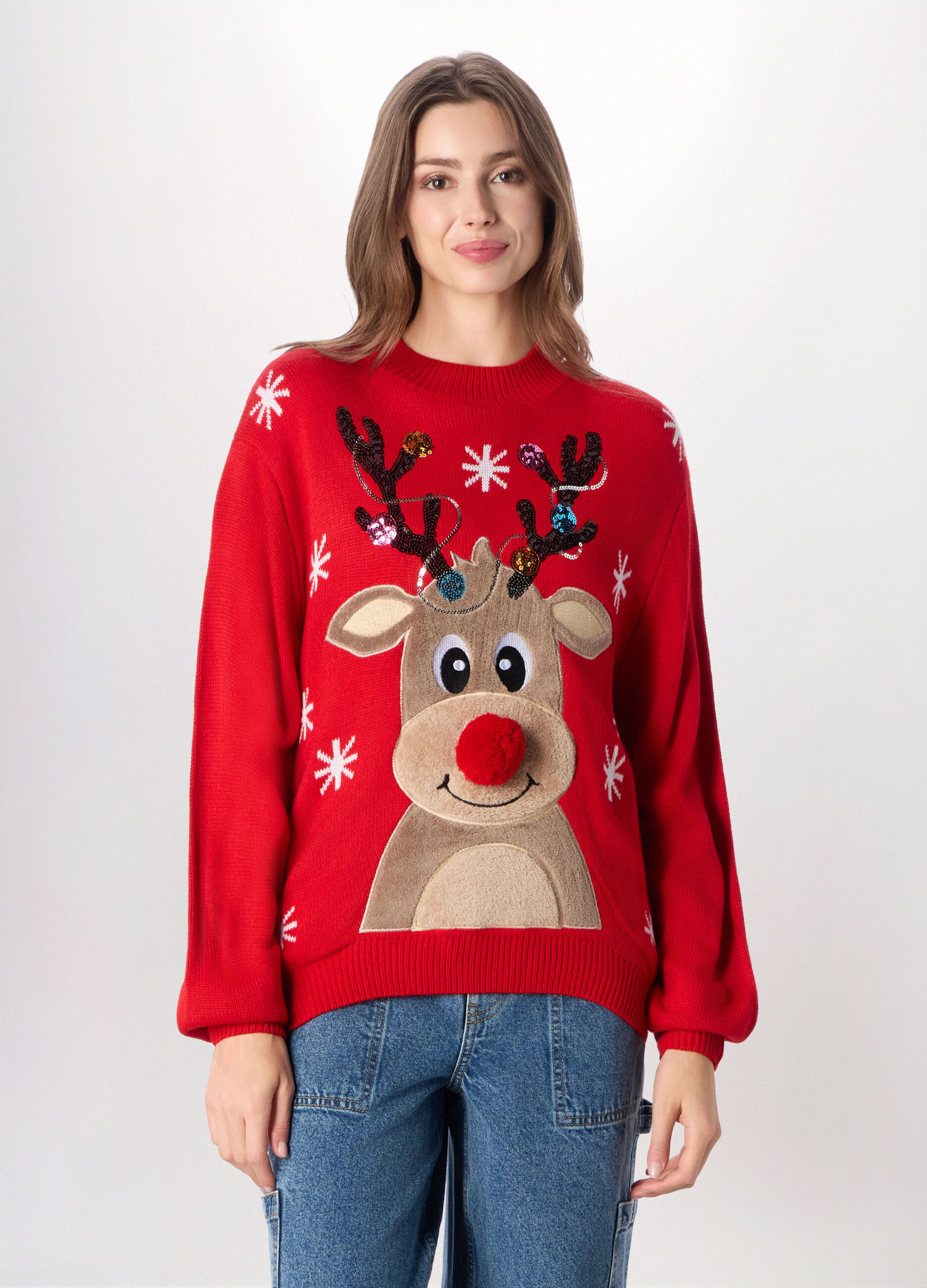 Girocollo tricot natalizio donna_0