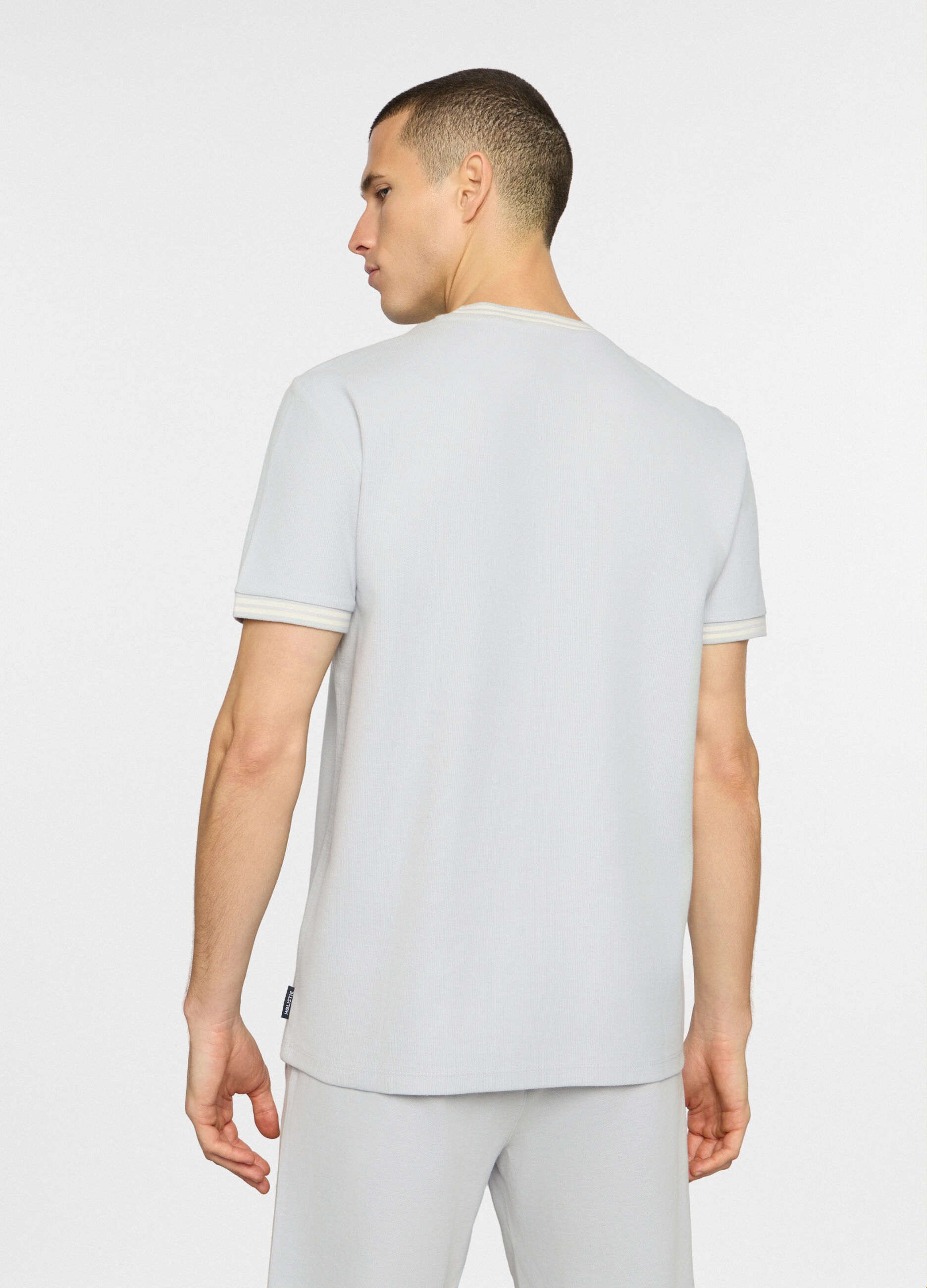 T-shirt girocollo in maglia uomo_1