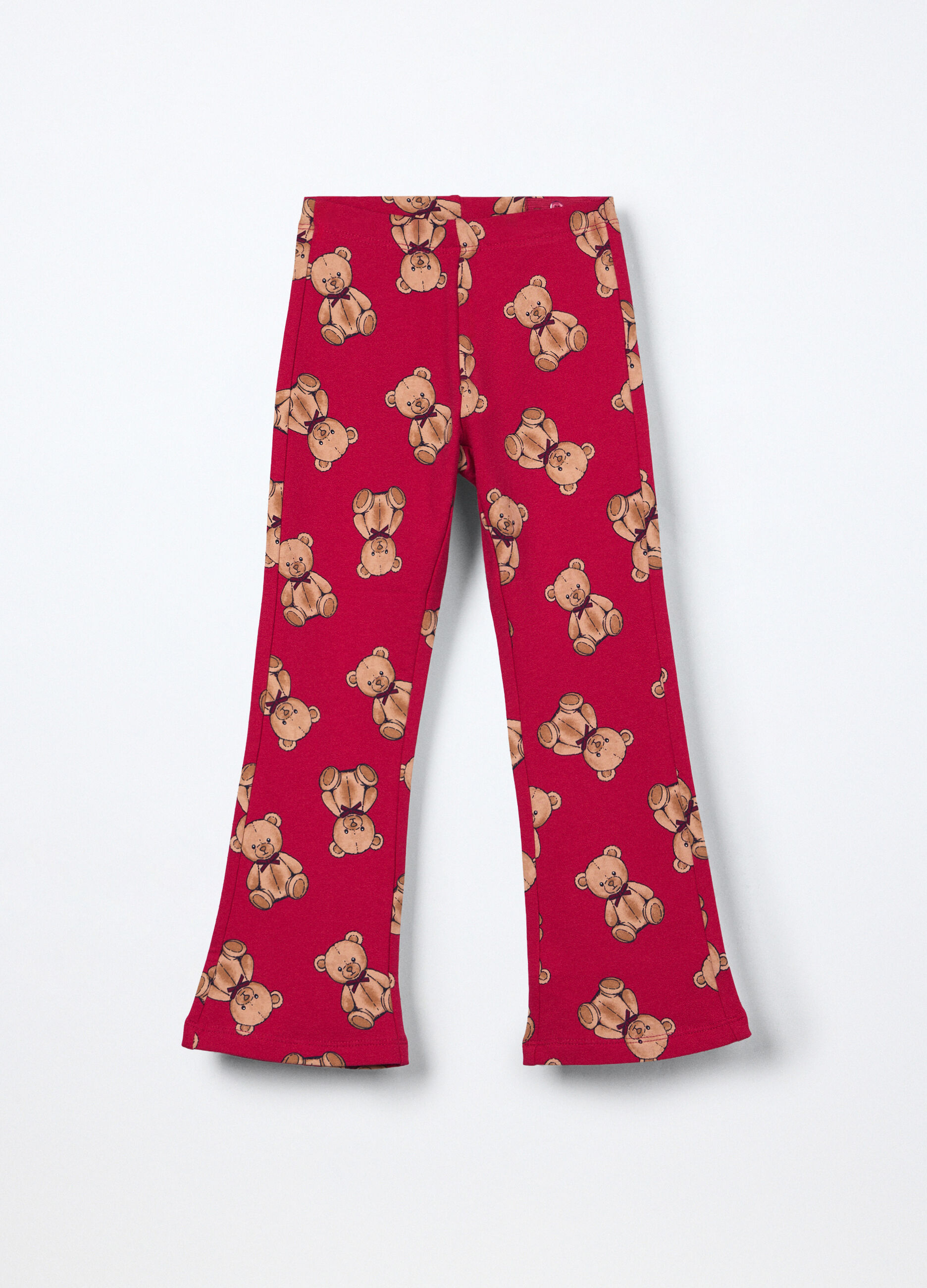 Leggings flare fit in french terry bambina_0