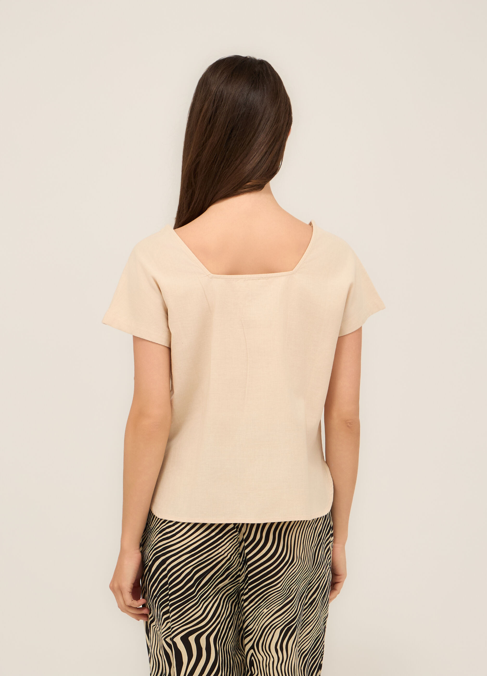 Blusa misto lino donna_1