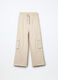 Jogger wide leg in puro cotone ragazza_0