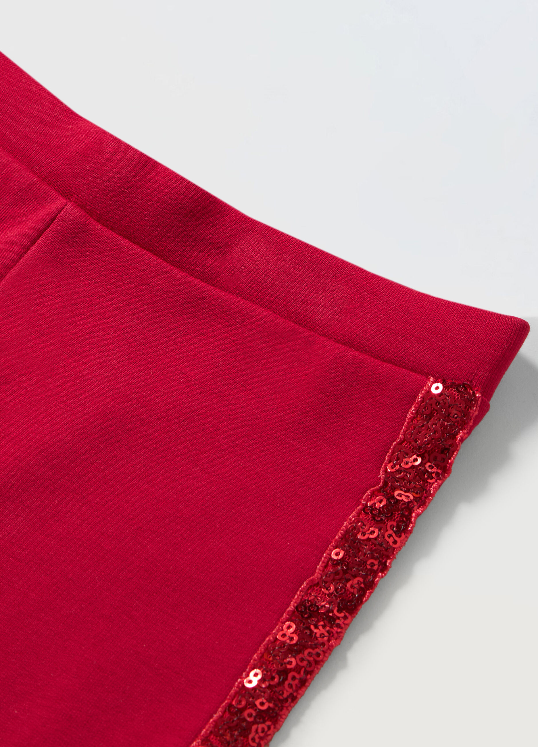 Leggings in cotone fleece stretch neonata_1