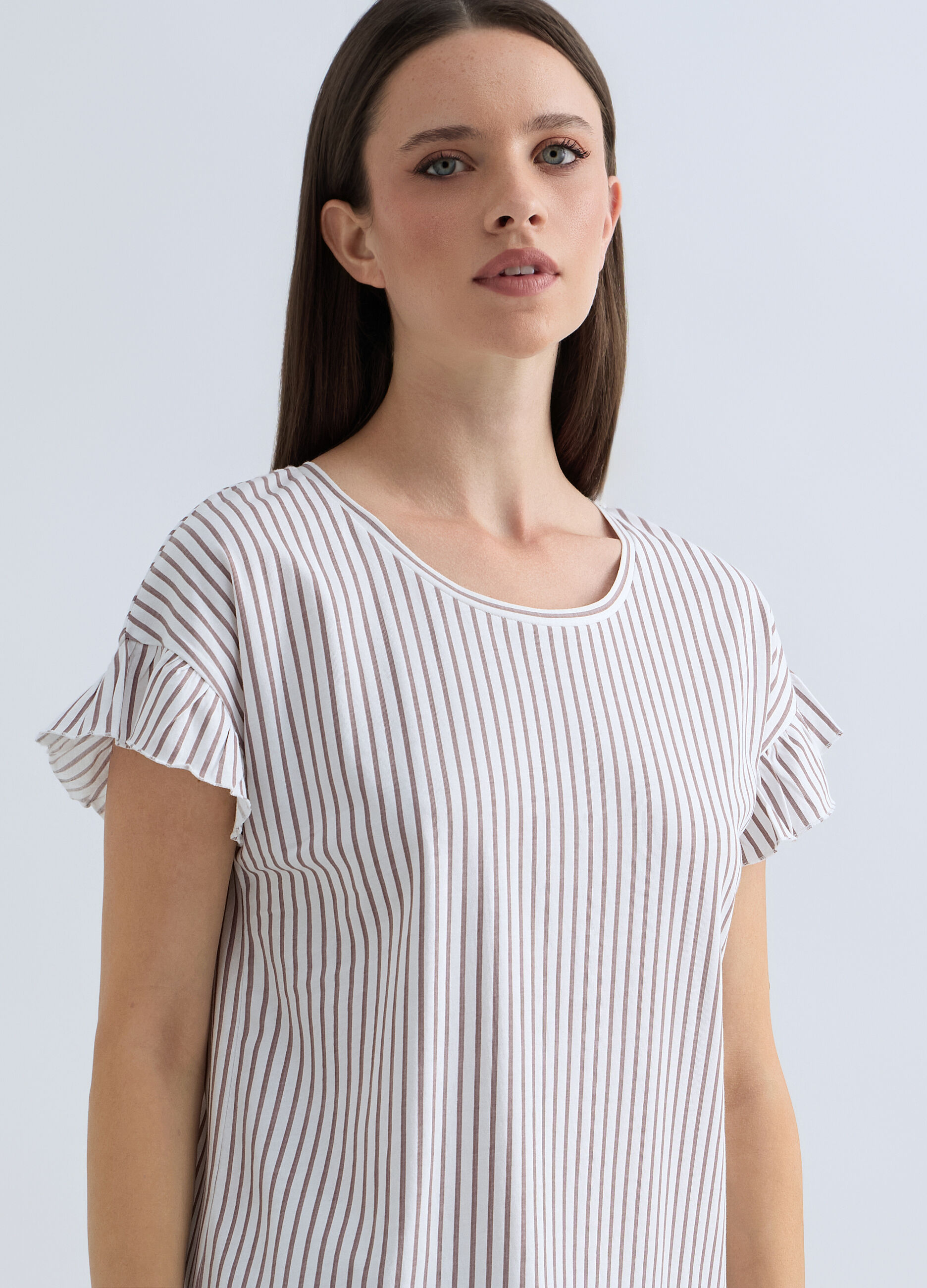 Pigiama corto in puro cotone donna_2