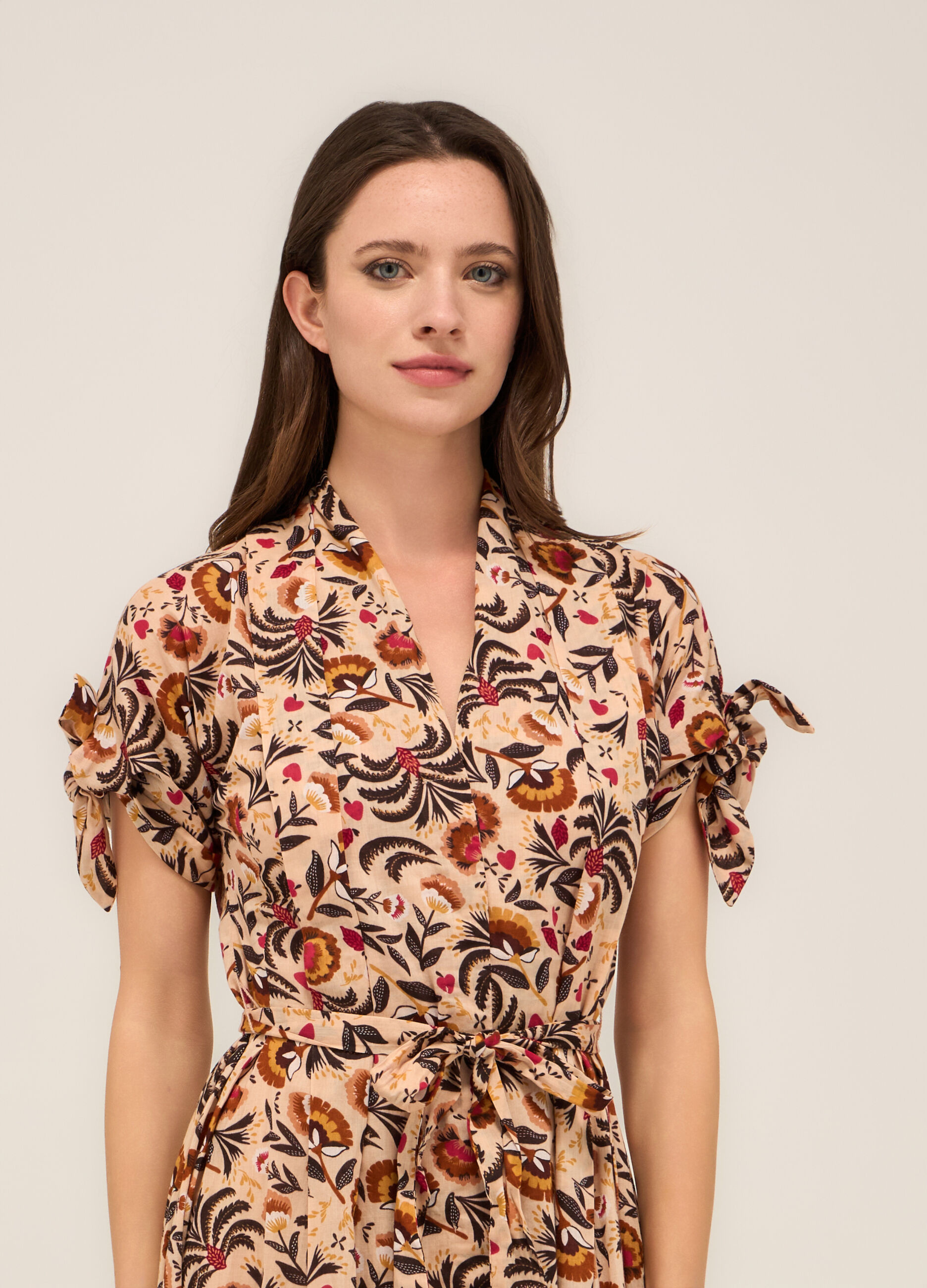Abito lungo in puro cotone voile donna_2