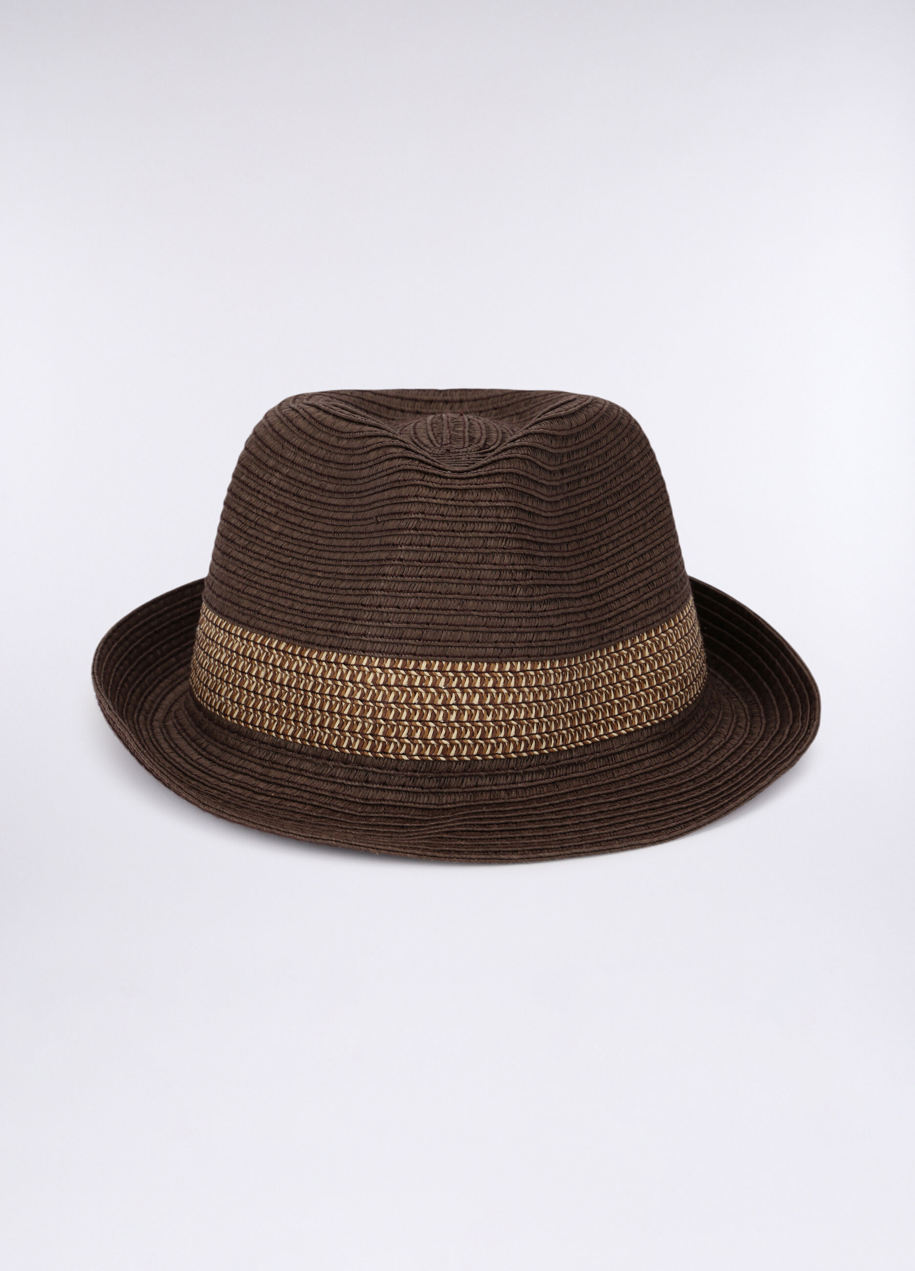 Cappello di paglia con fascia decorata uomo_0