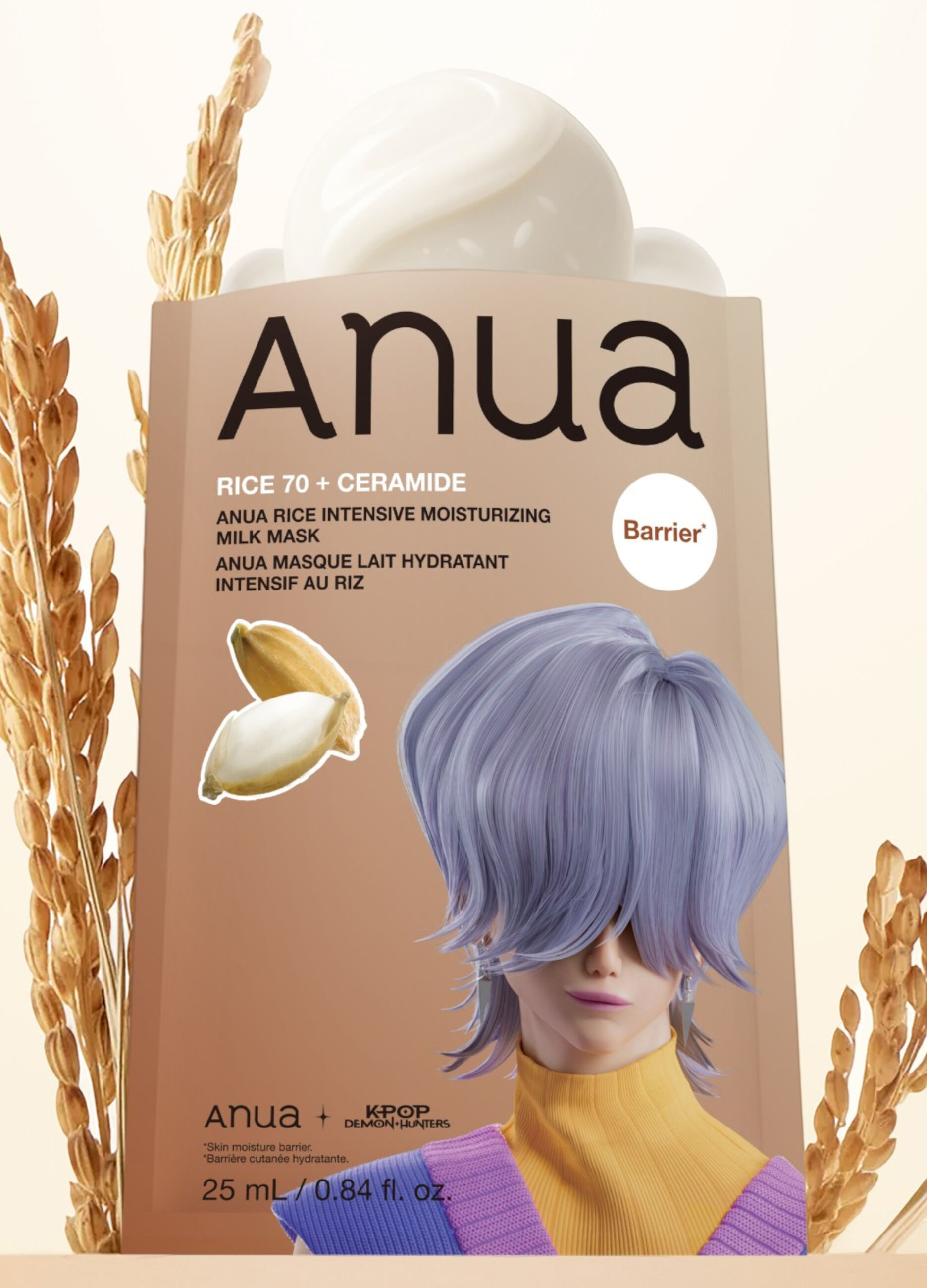 Rice 70 Intensive Moisturizing Milk Mask 25Ml - Anua KPop Demon Hunters_1