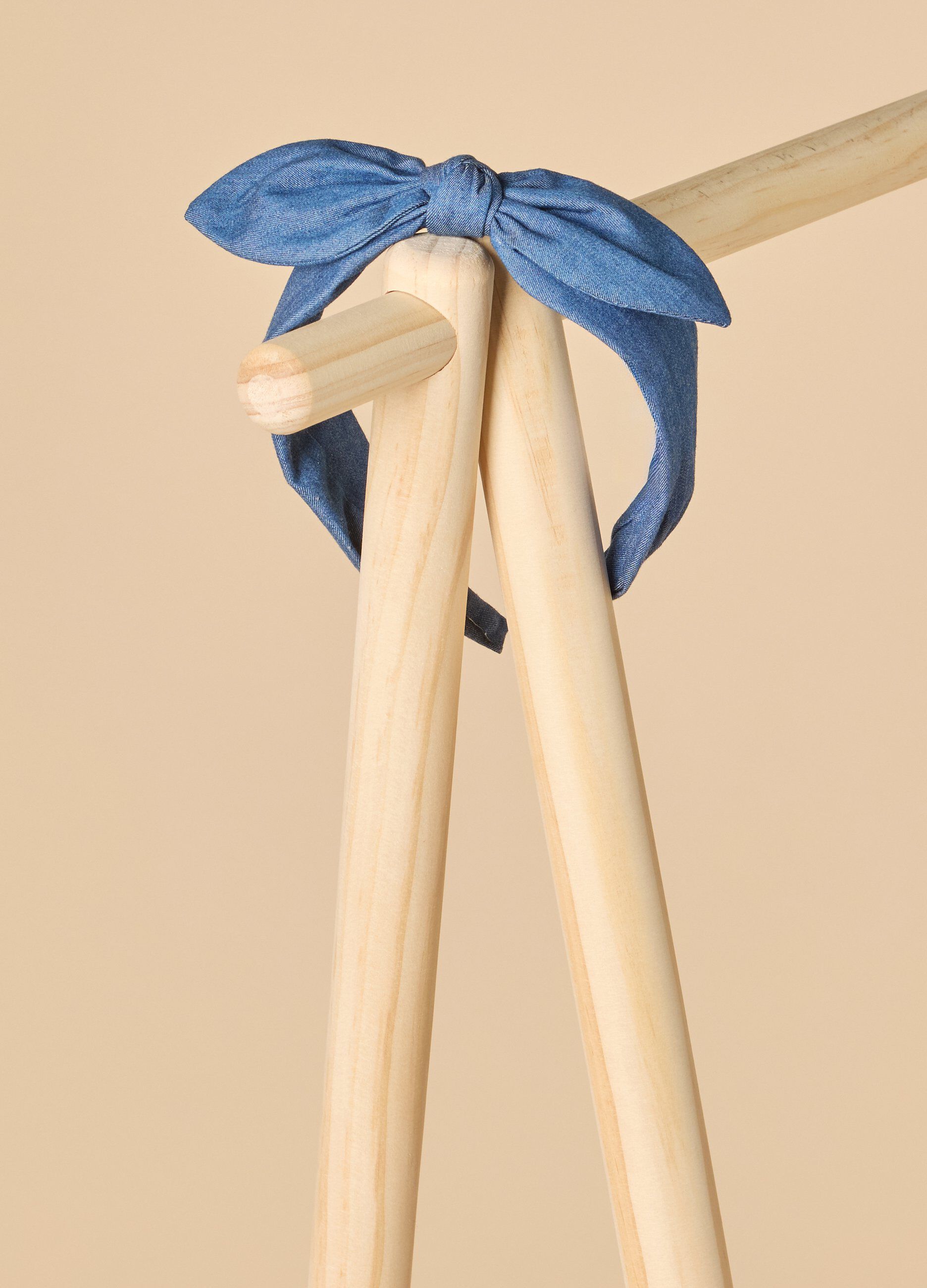 Cerchiello con fiocco in denim IANA neonata_0