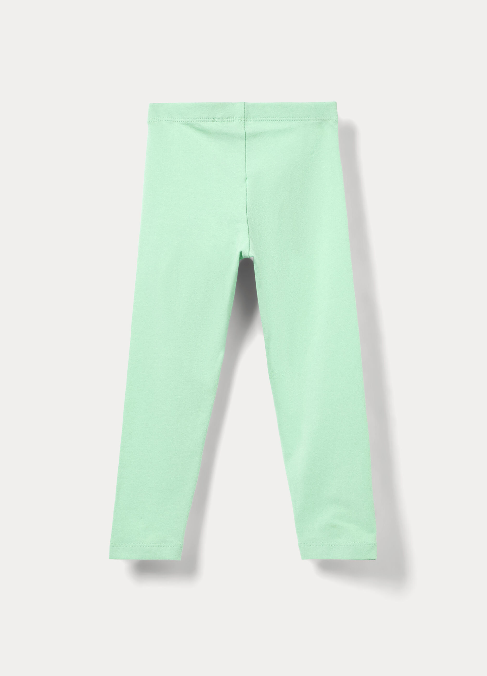Leggings slim fit in jersey di cotone stretch bambina_1