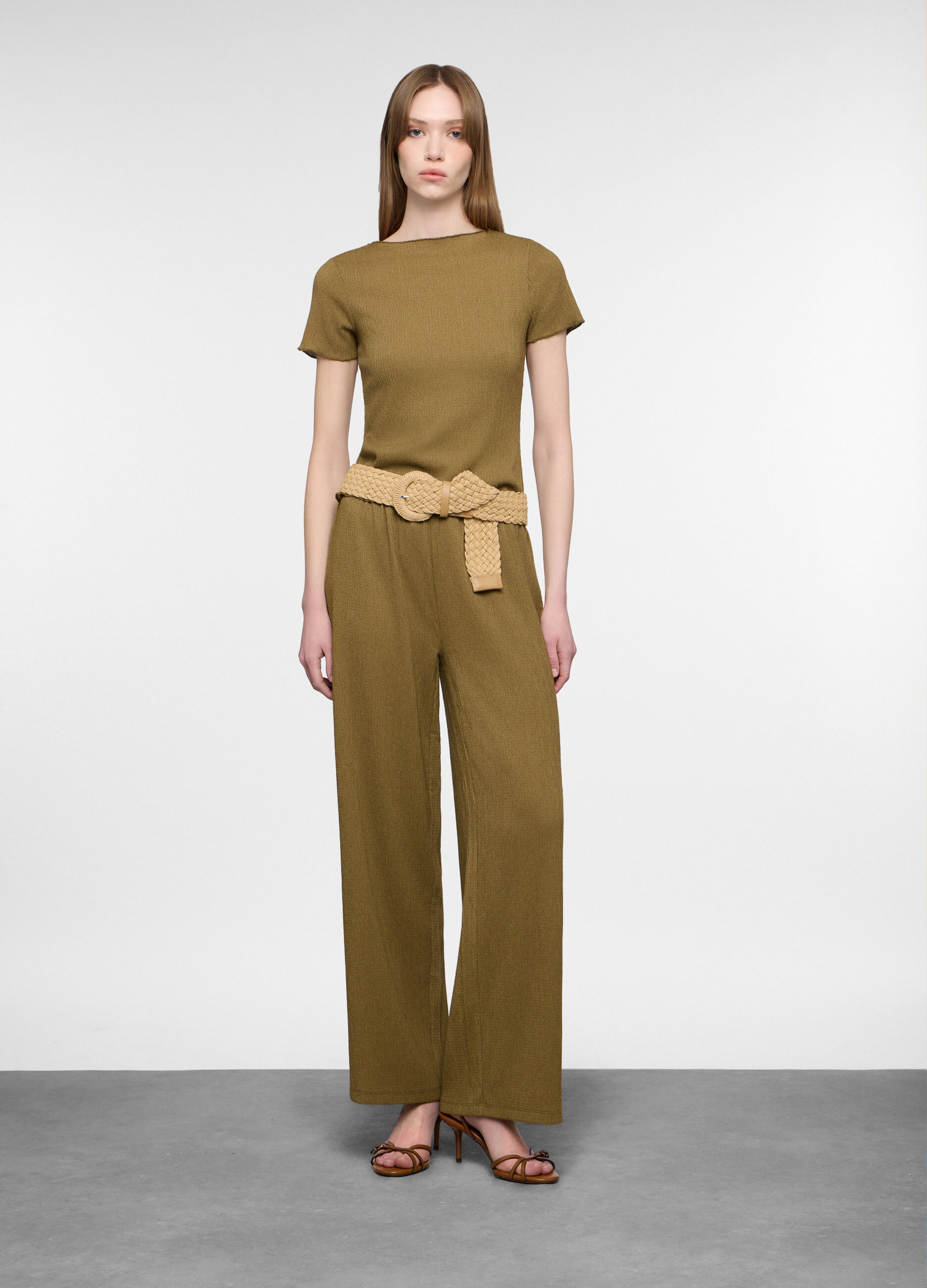 Pantaloni crepe misto viscosa comfort fit donna_0