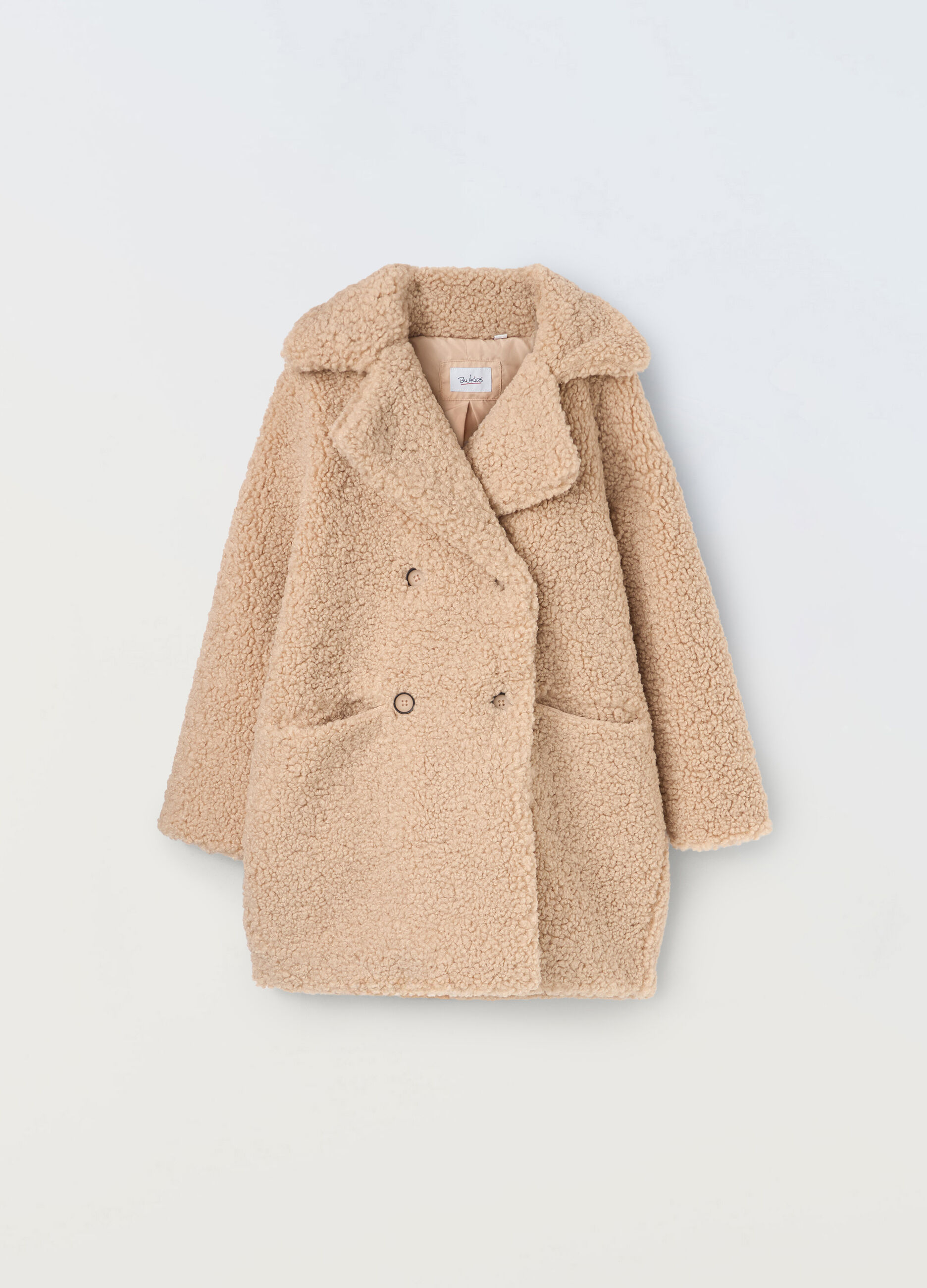 Cappotto in sherpa doppiopetto ragazza_0