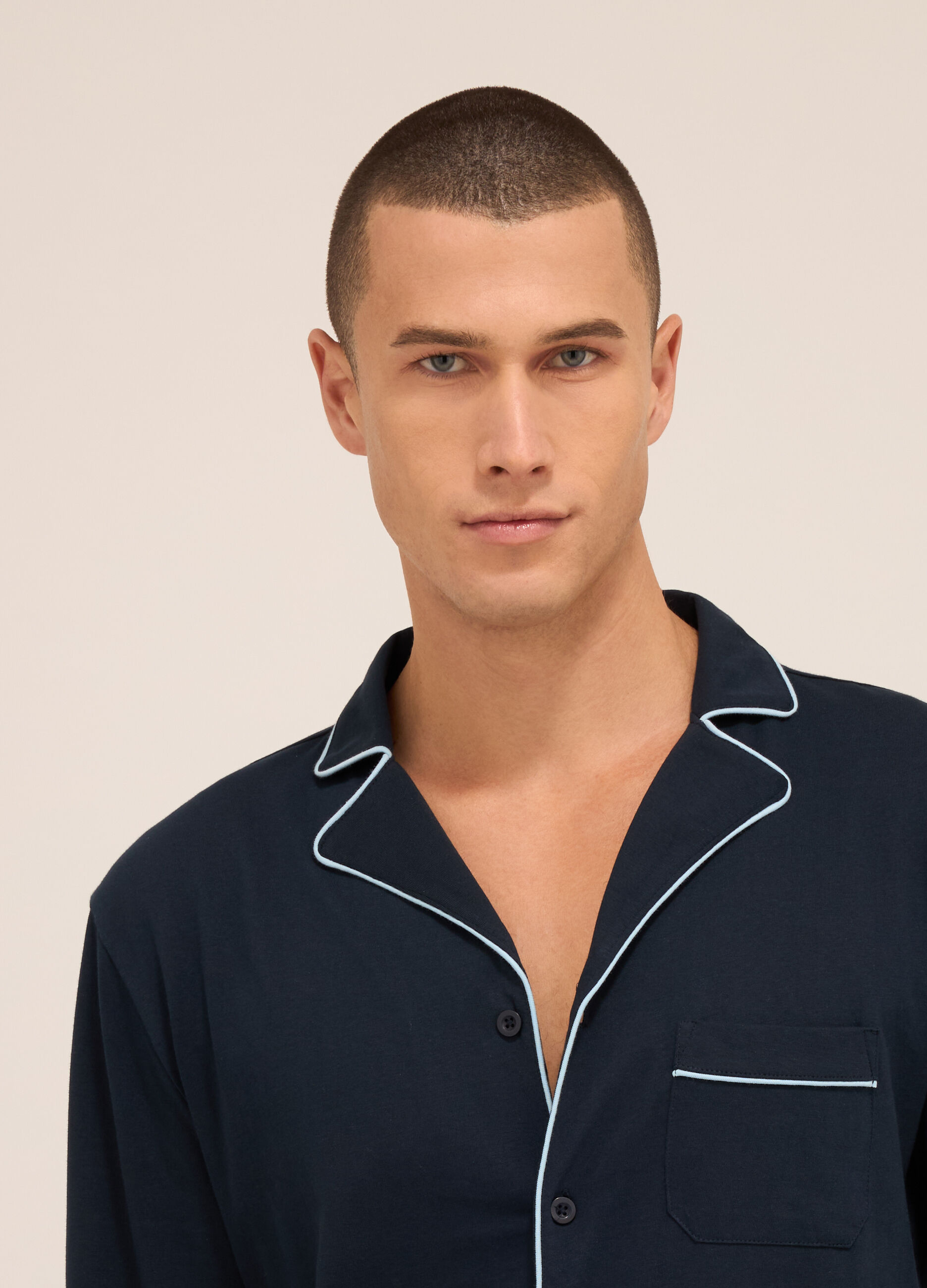 Pigiama a camicia in puro cotone uomo_2