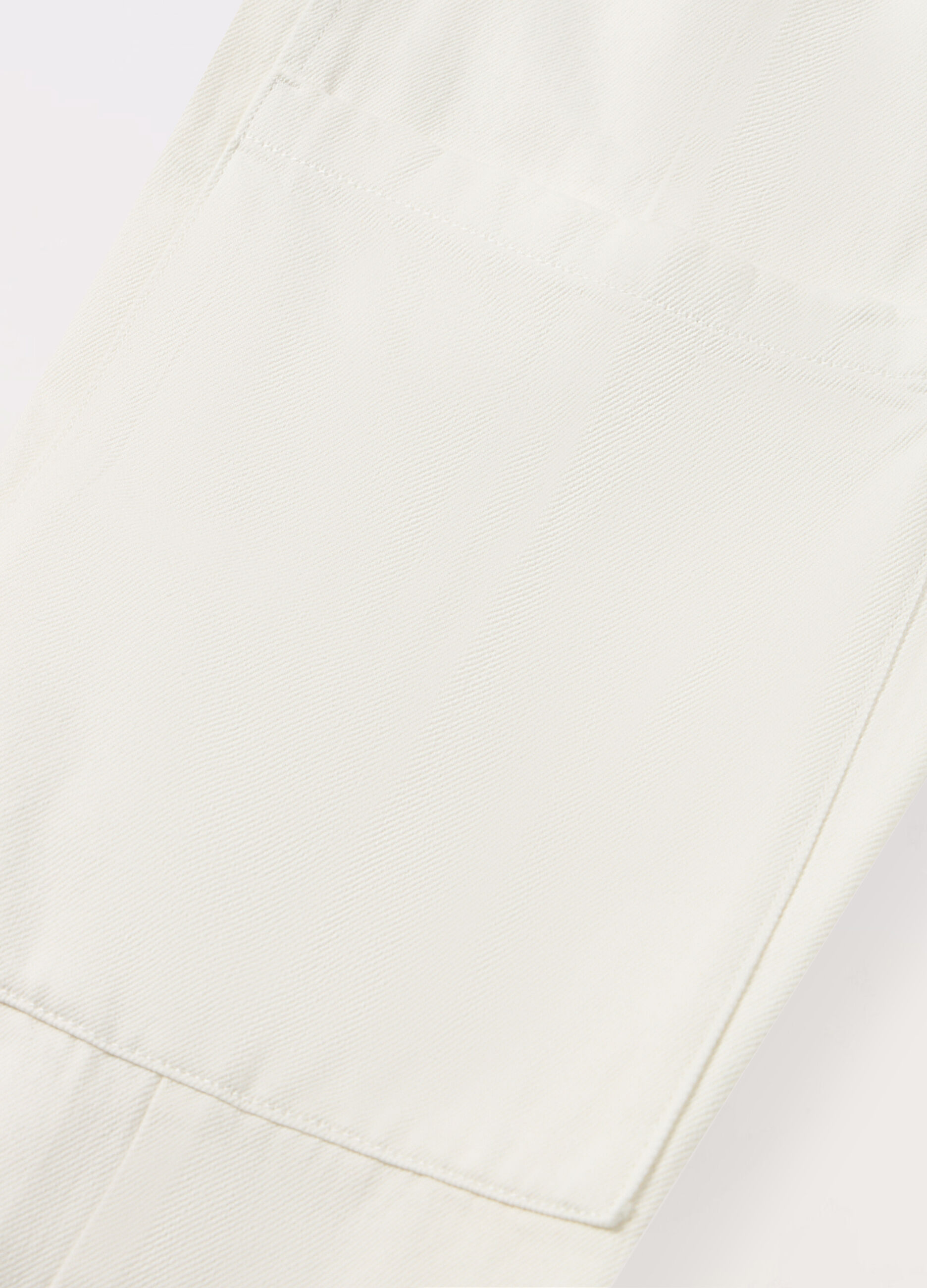 Pantaloni cargo in twill di puro cotone ragazza_1