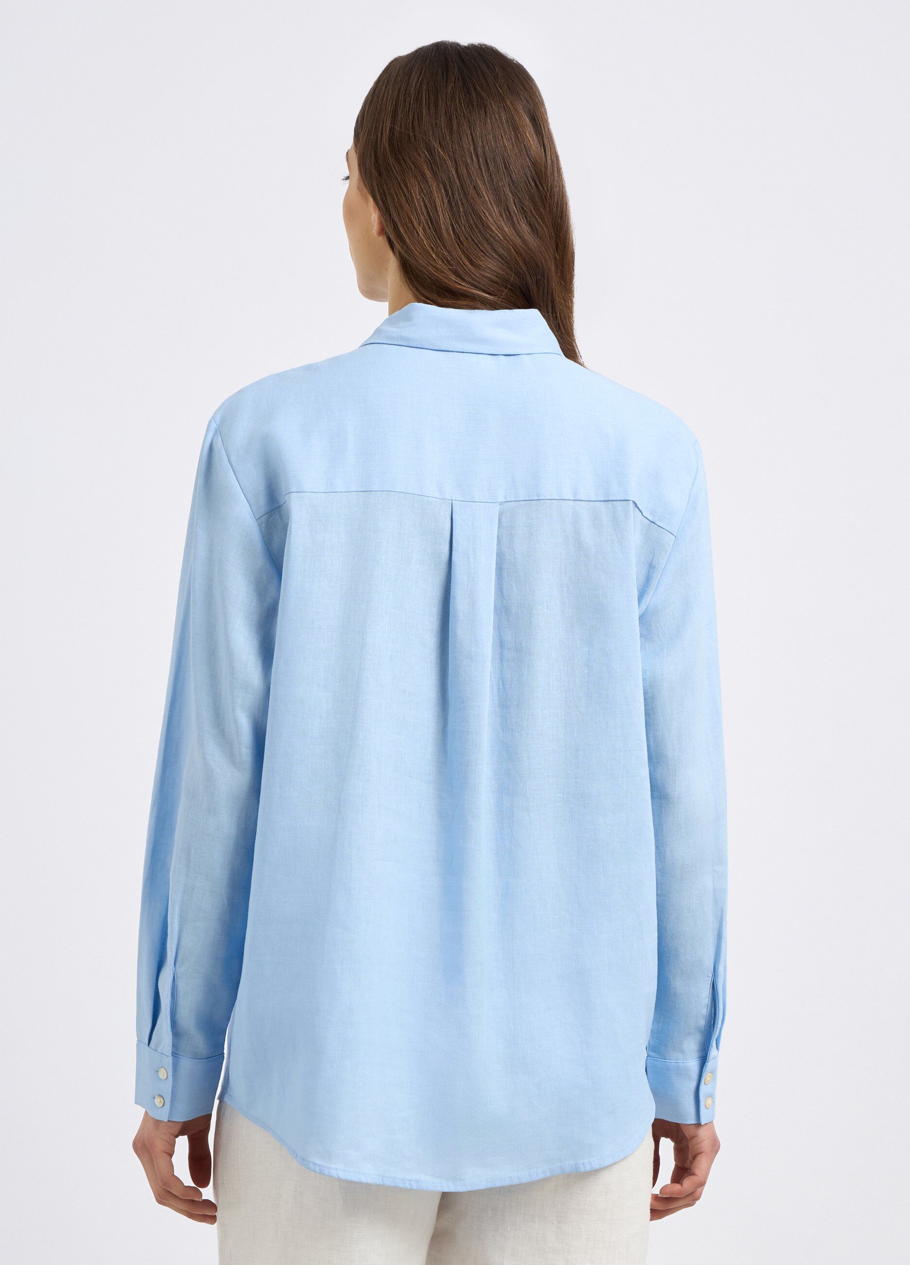 Camicia in misto lino donna_1