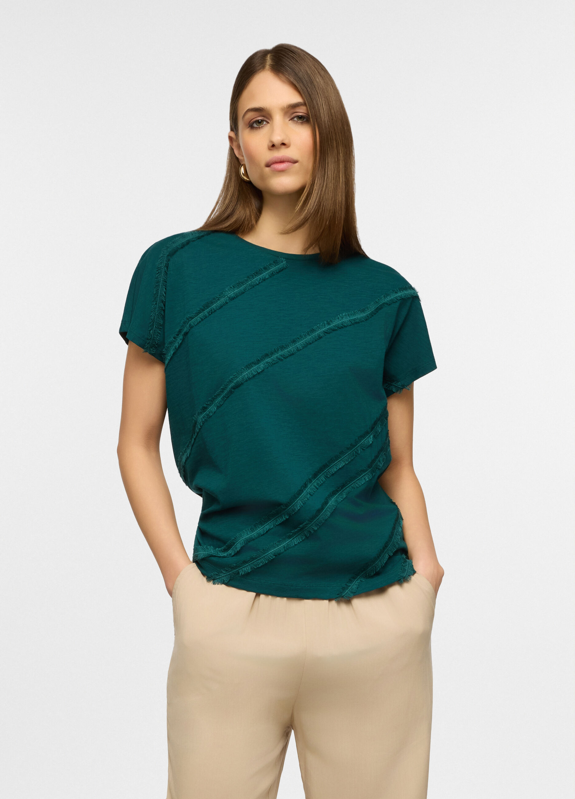 T-shirt girocollo donna_0