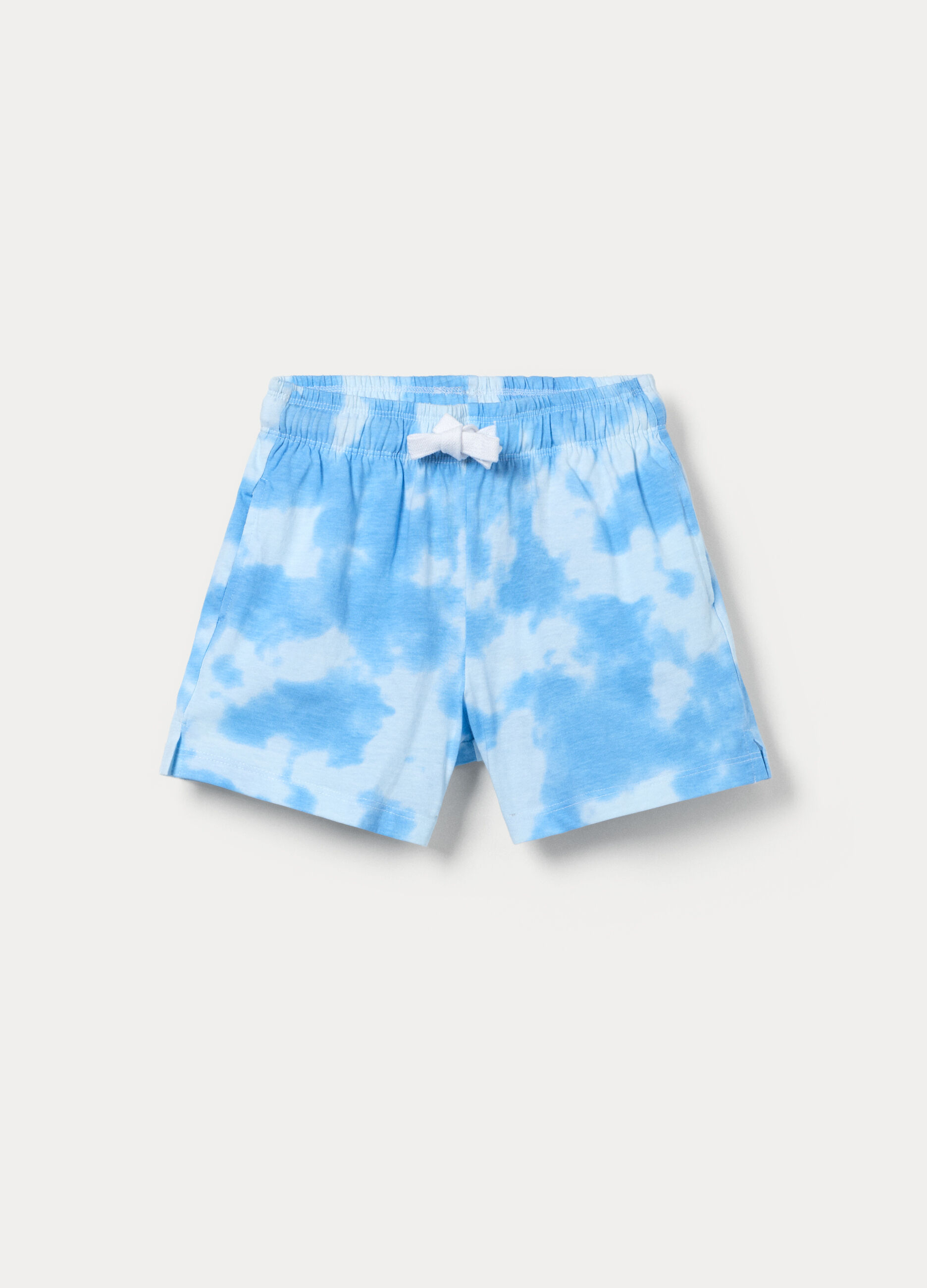 Shorts in jersey di puro cotone bambina_0