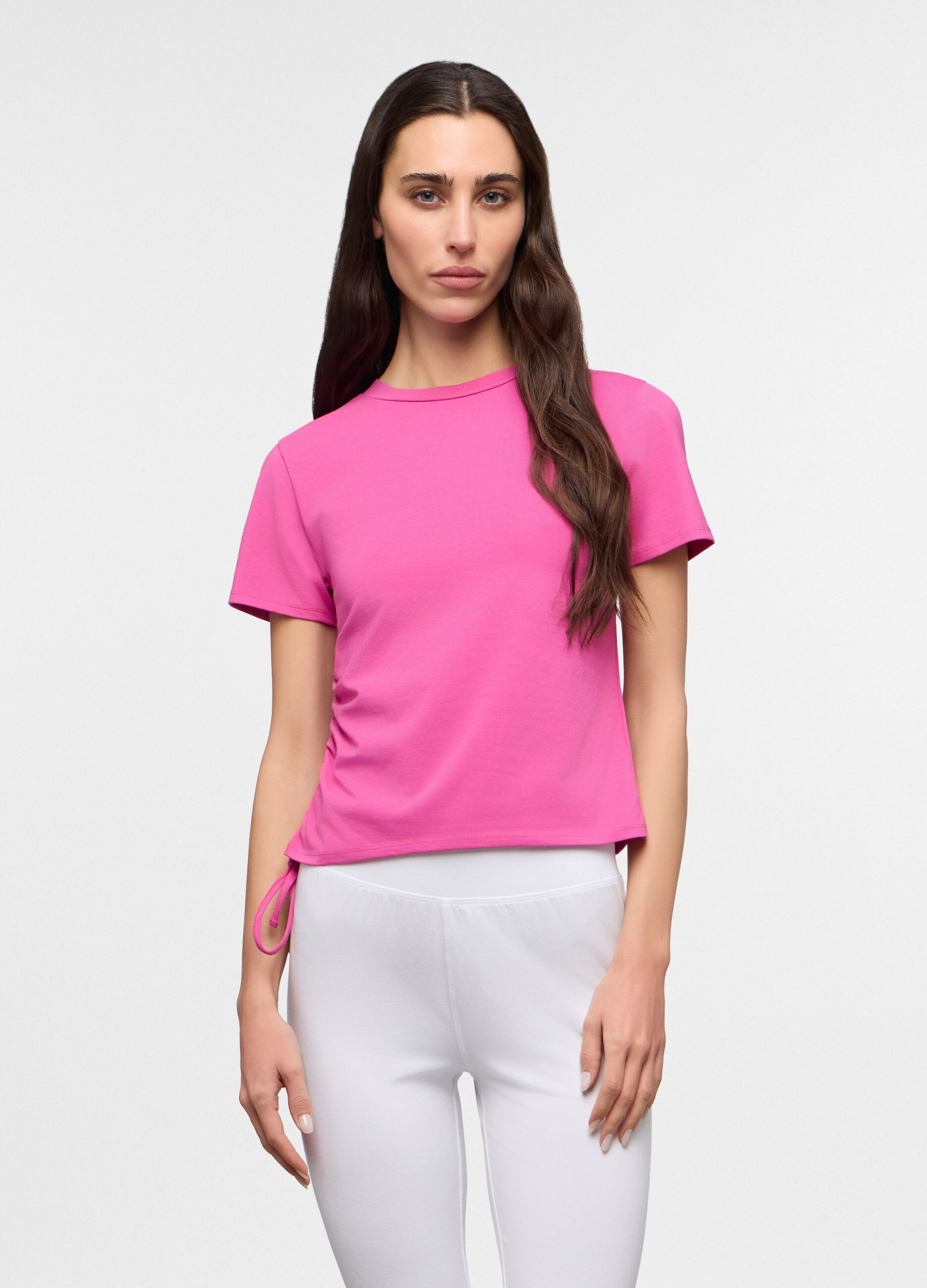 T-shirt girocollo stretch donna_0
