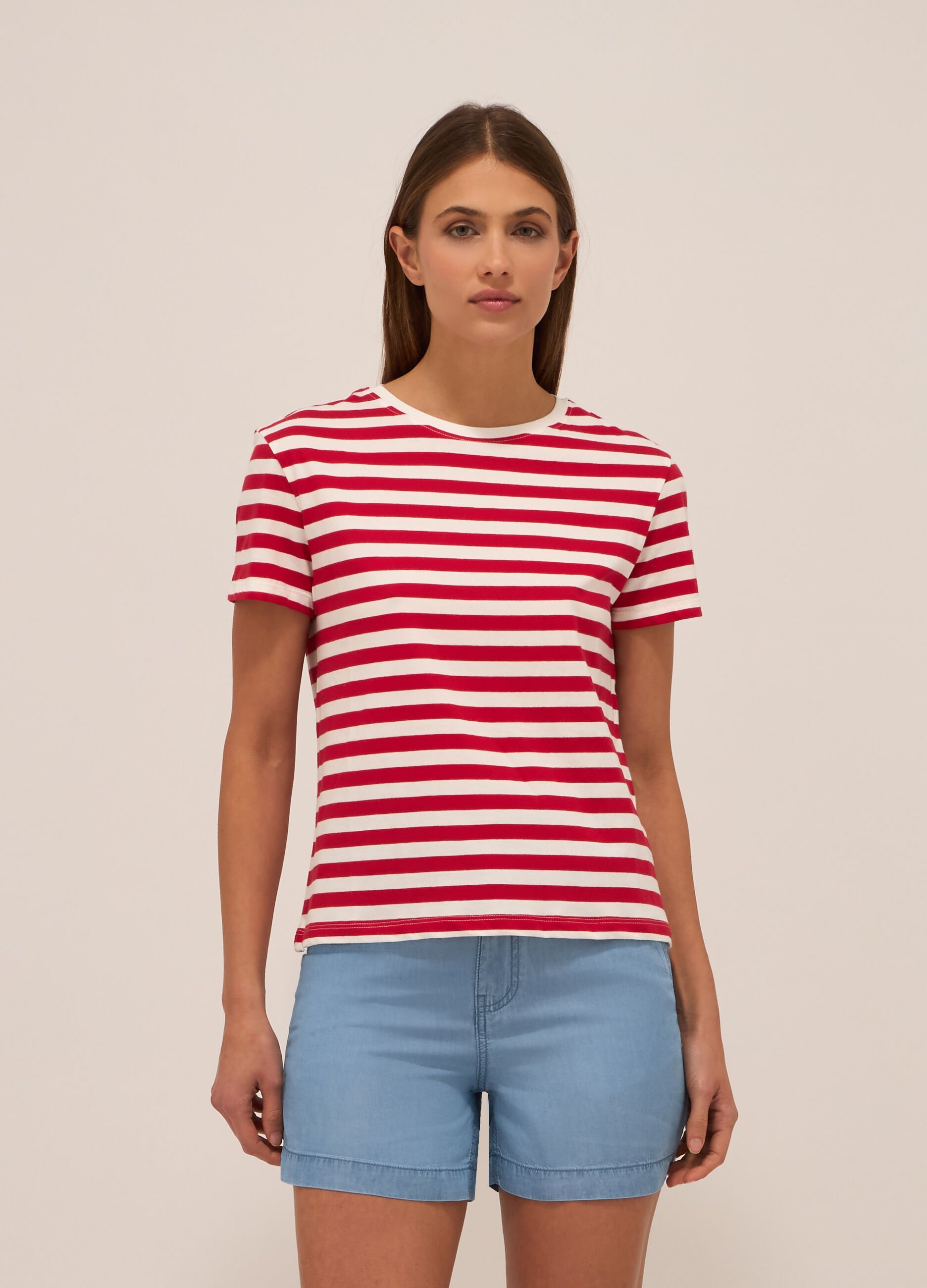 T-shirt in puro cotone donna_0