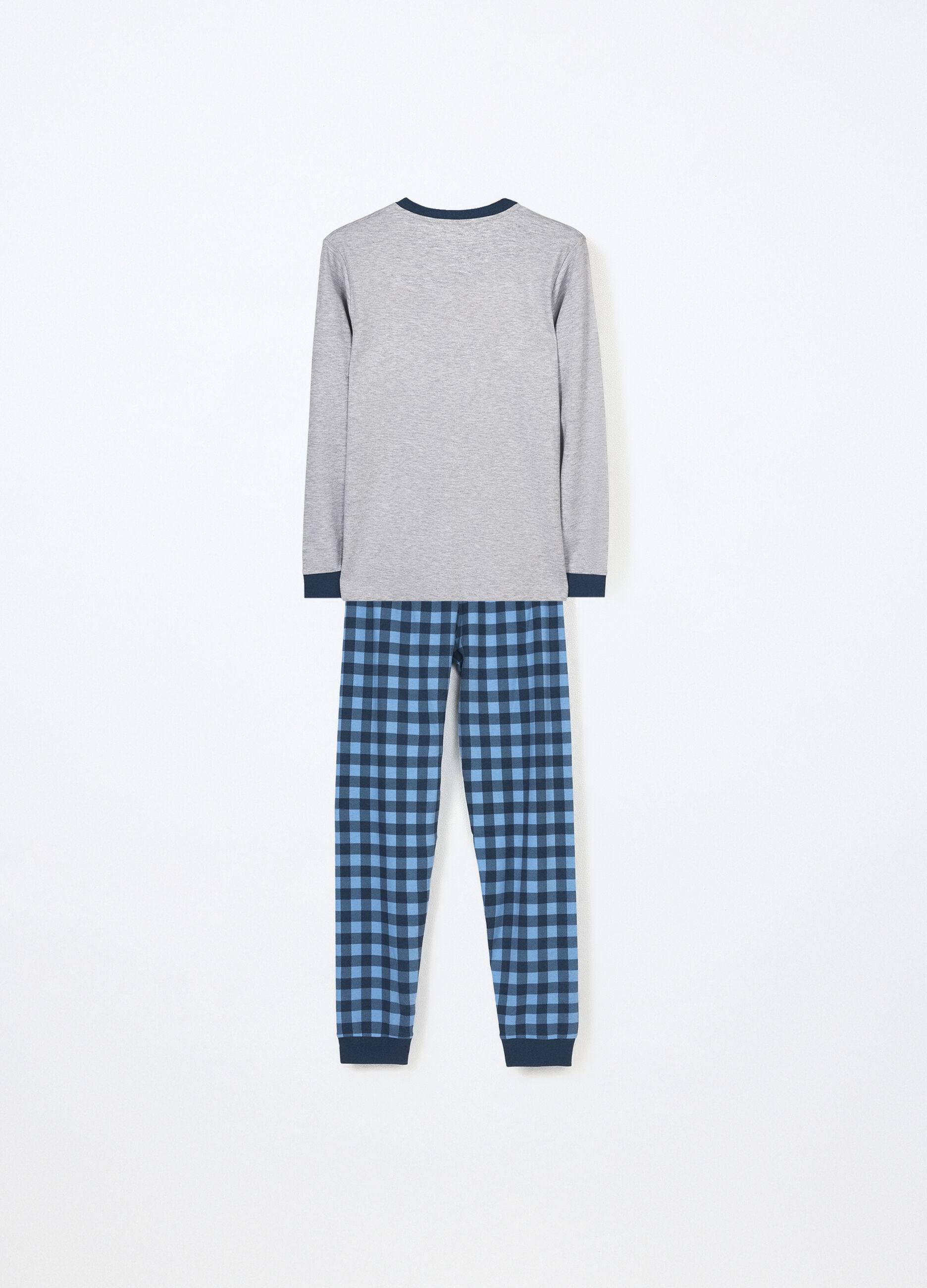 Set pigiama lungo in interlock di misto cotone ragazzo_1