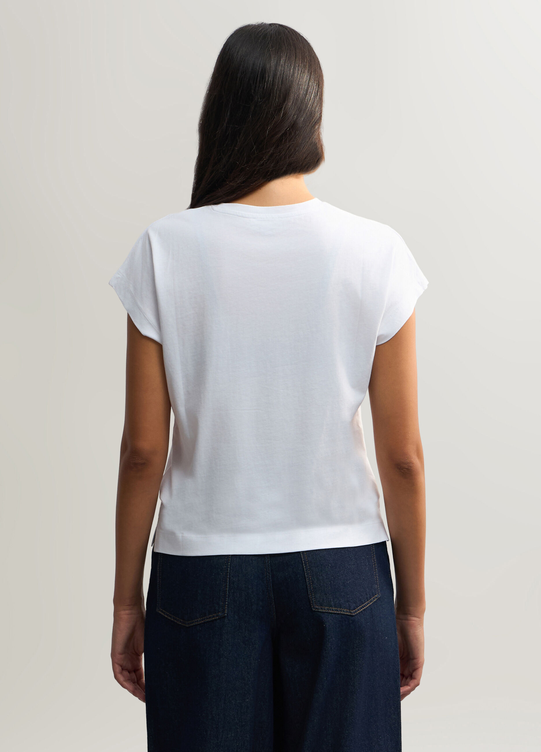T-shirt girocollo cotone donna_1