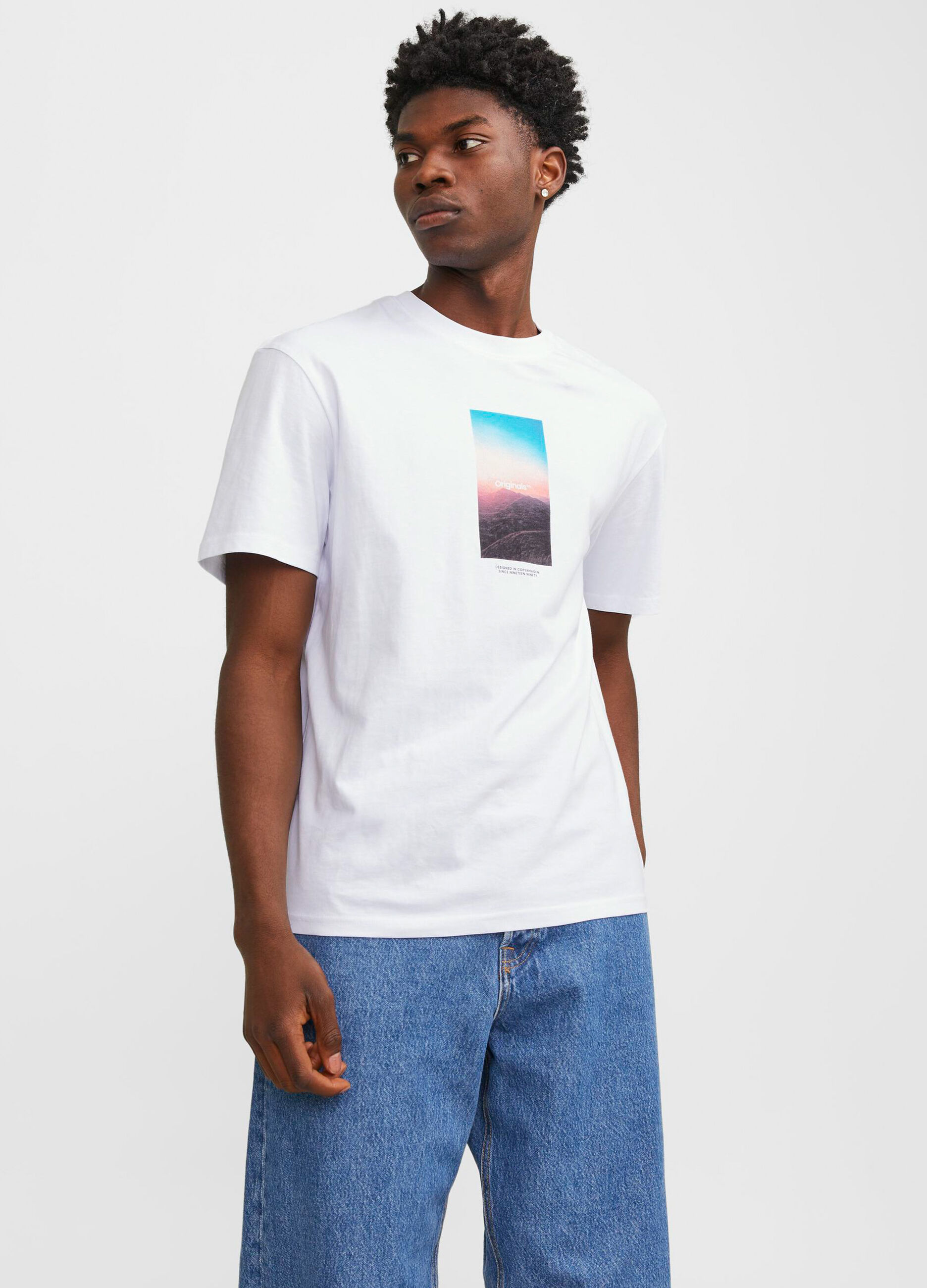 T-shirt girocollo con stampa uomo_2