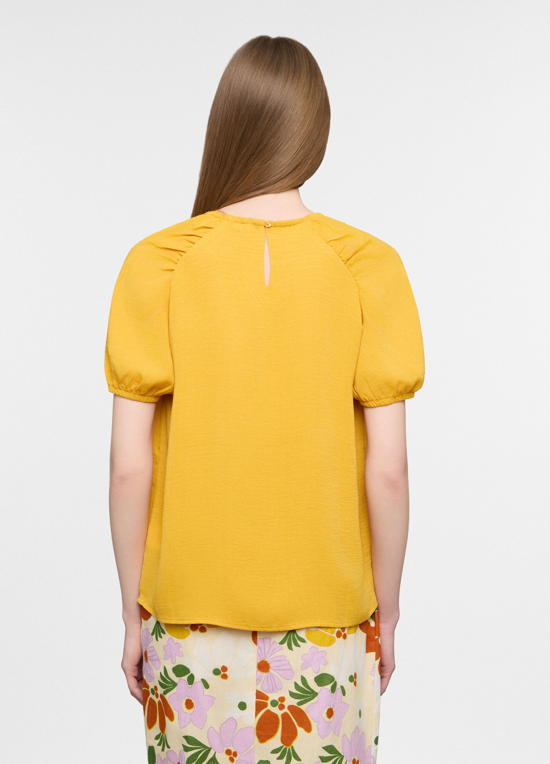 Blusa crepe girocollo donna_1