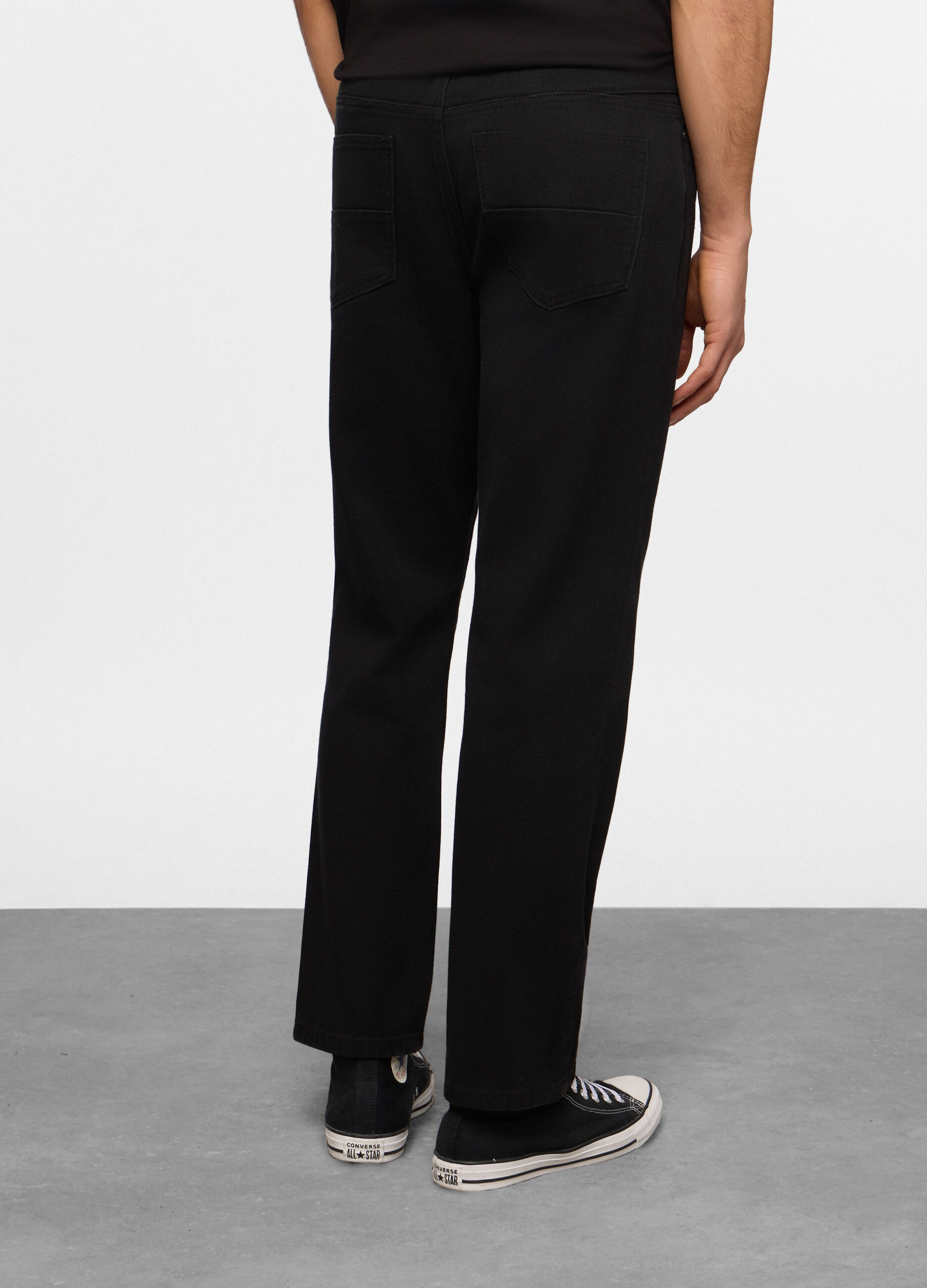 Jeans regular fit in denim di cotone uomo_1